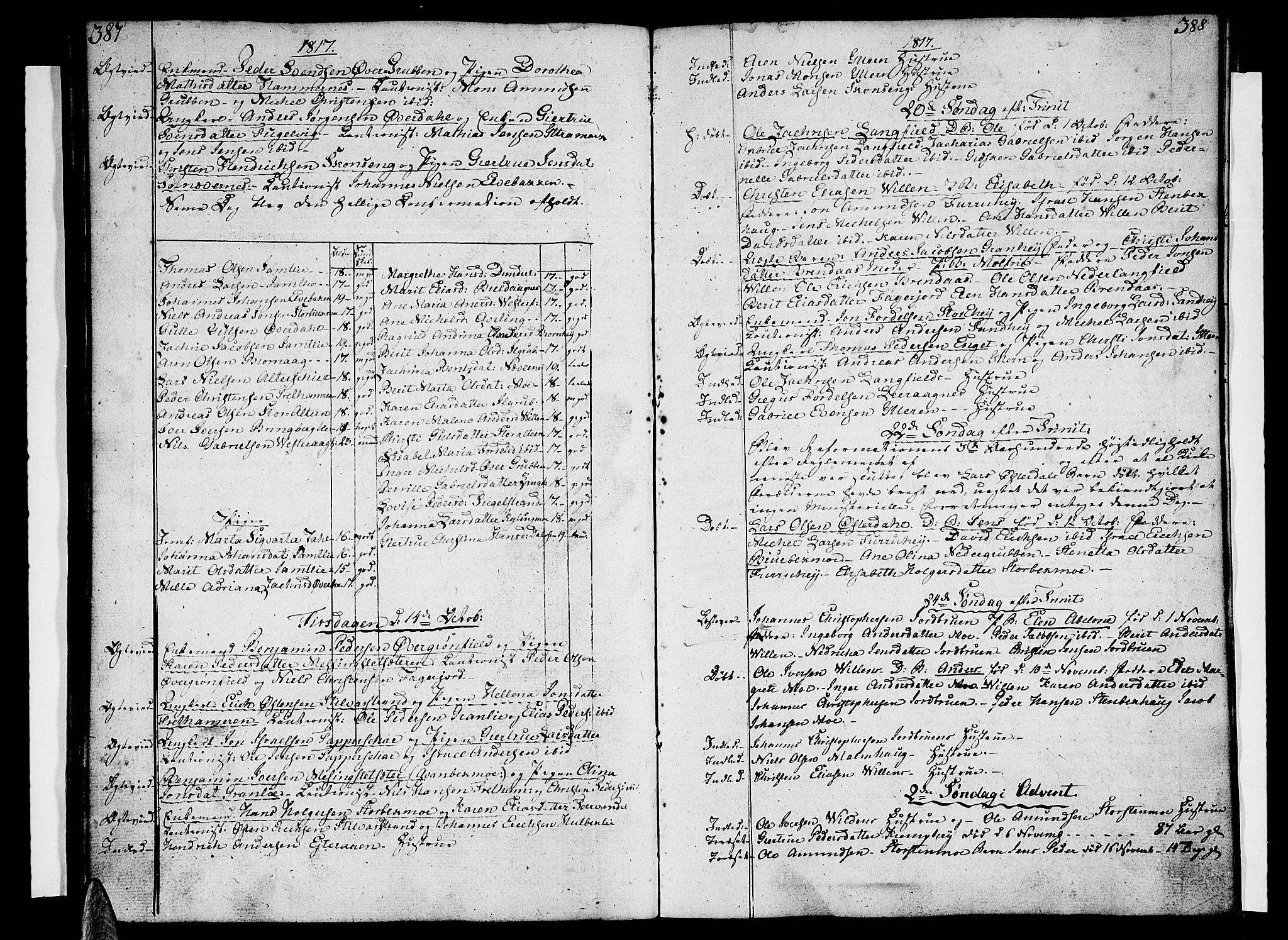 Ministerialprotokoller, klokkerbøker og fødselsregistre - Nordland, AV/SAT-A-1459/825/L0351: Parish register (official) no. 825A06 /2, 1807-1819, p. 387-388