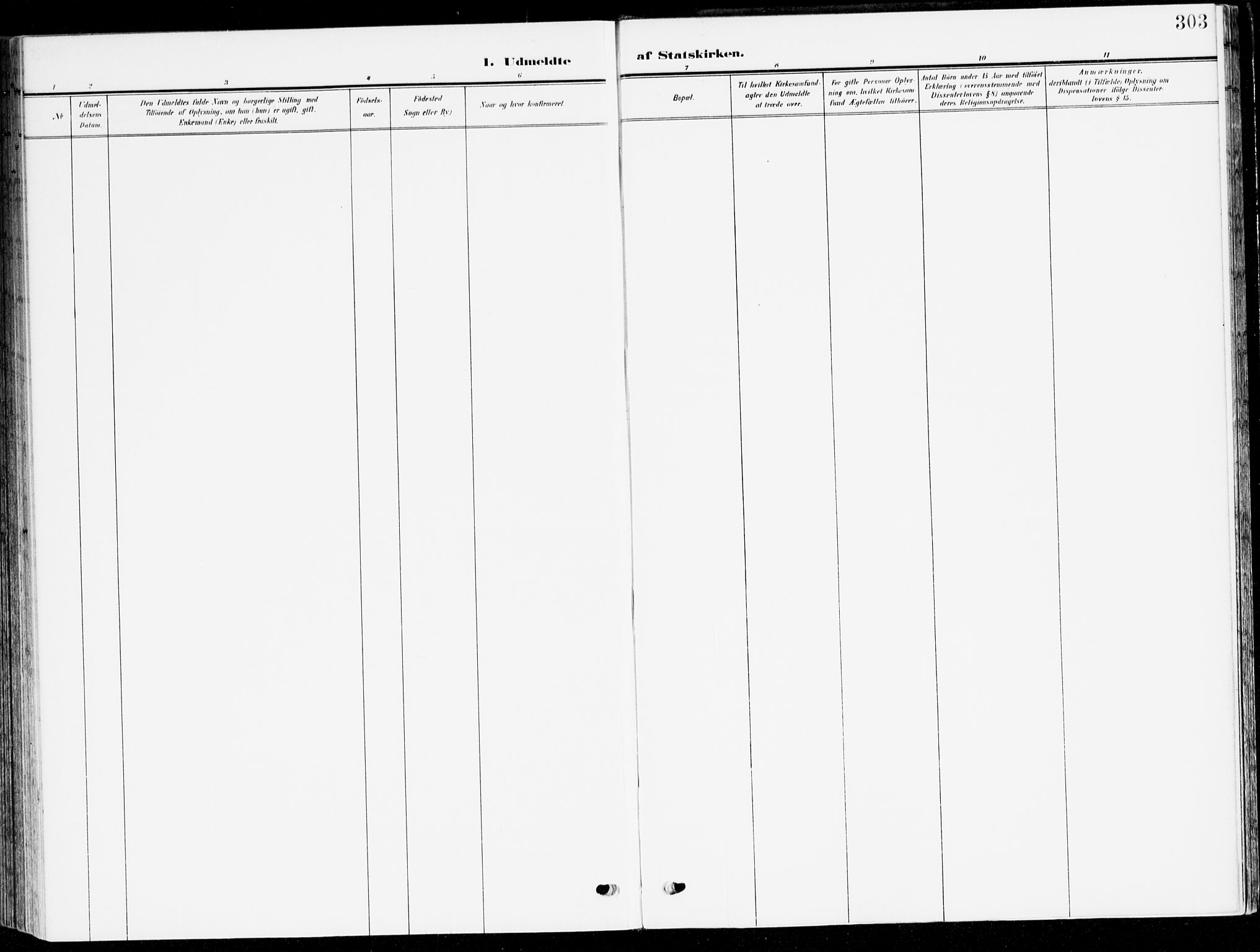 Selje sokneprestembete, SAB/A-99938/H/Ha/Haa/Haab: Parish register (official) no. B 3, 1908-1923, p. 303