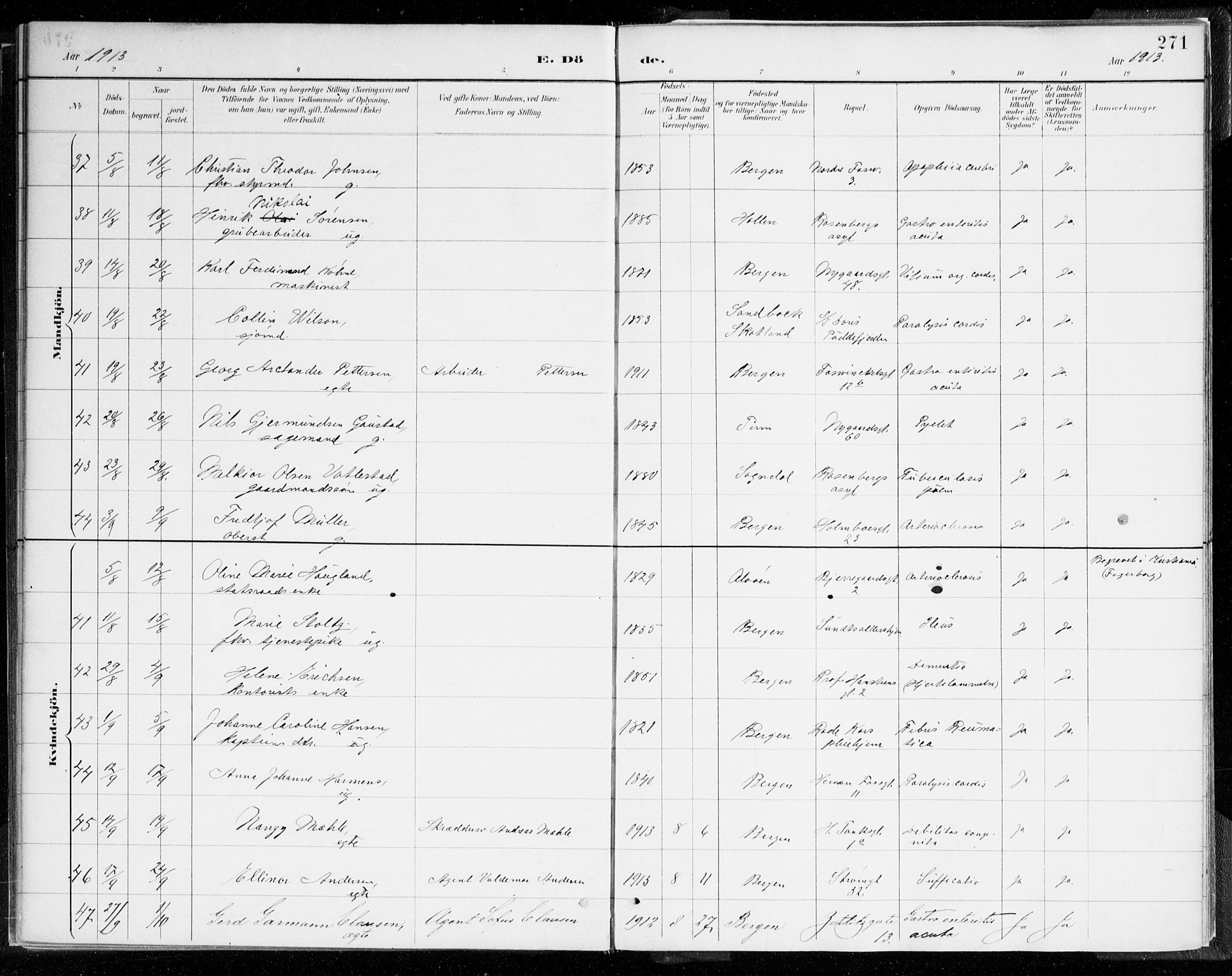 Johanneskirken sokneprestembete, AV/SAB-A-76001/H/Haa/L0019: Parish register (official) no. E 1, 1885-1915, p. 271