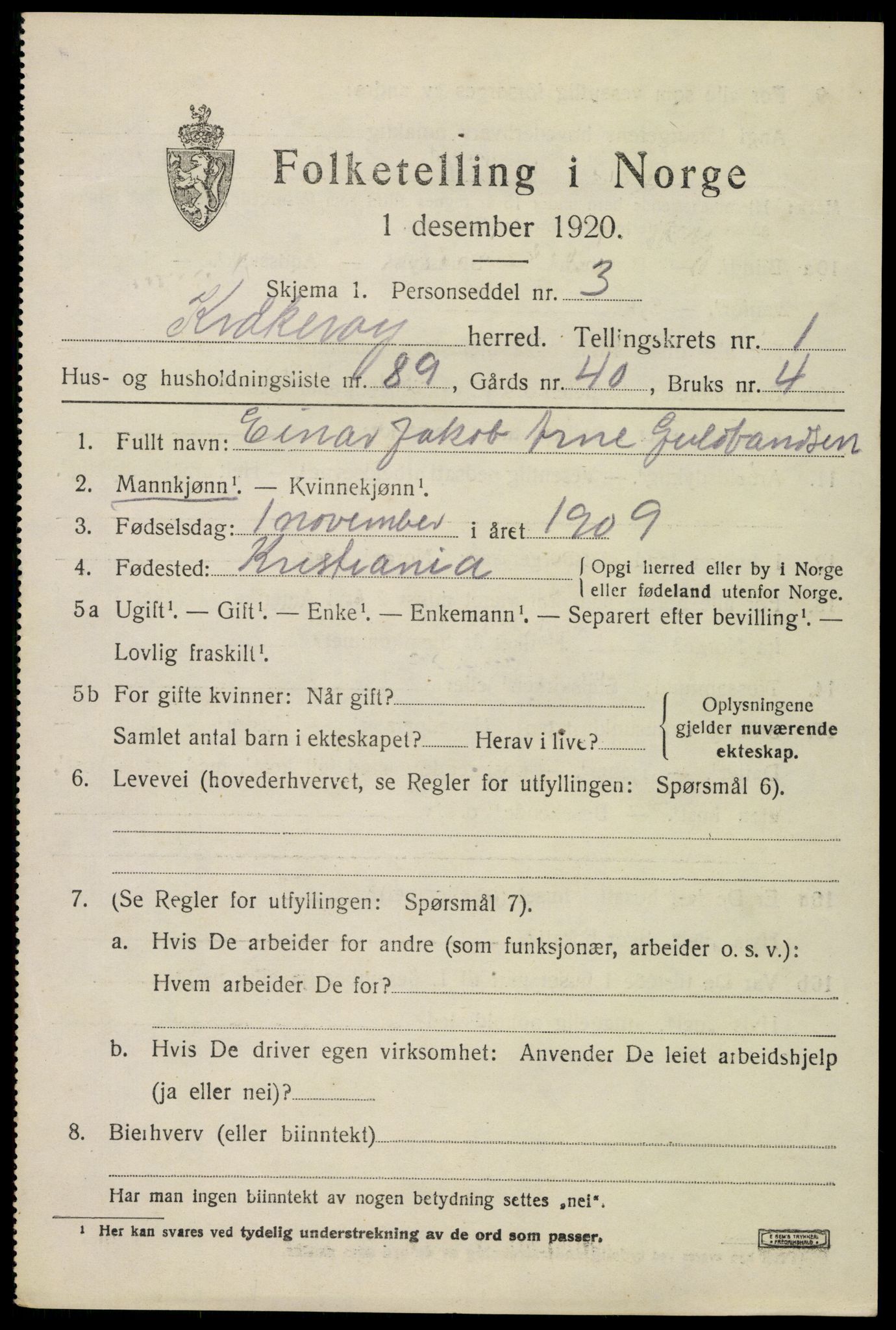 SAO, 1920 census for Kråkerøy, 1920, p. 2280