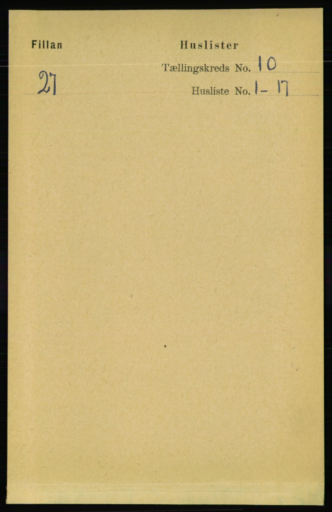 RA, 1891 census for 1616 Fillan, 1891, p. 2758
