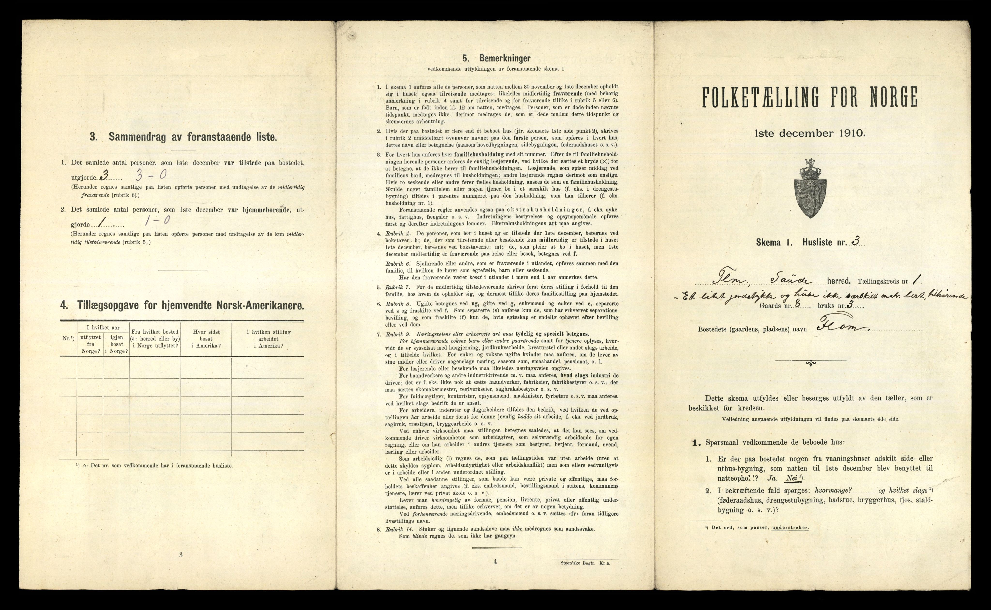 RA, 1910 census for Sauherad, 1910, p. 57