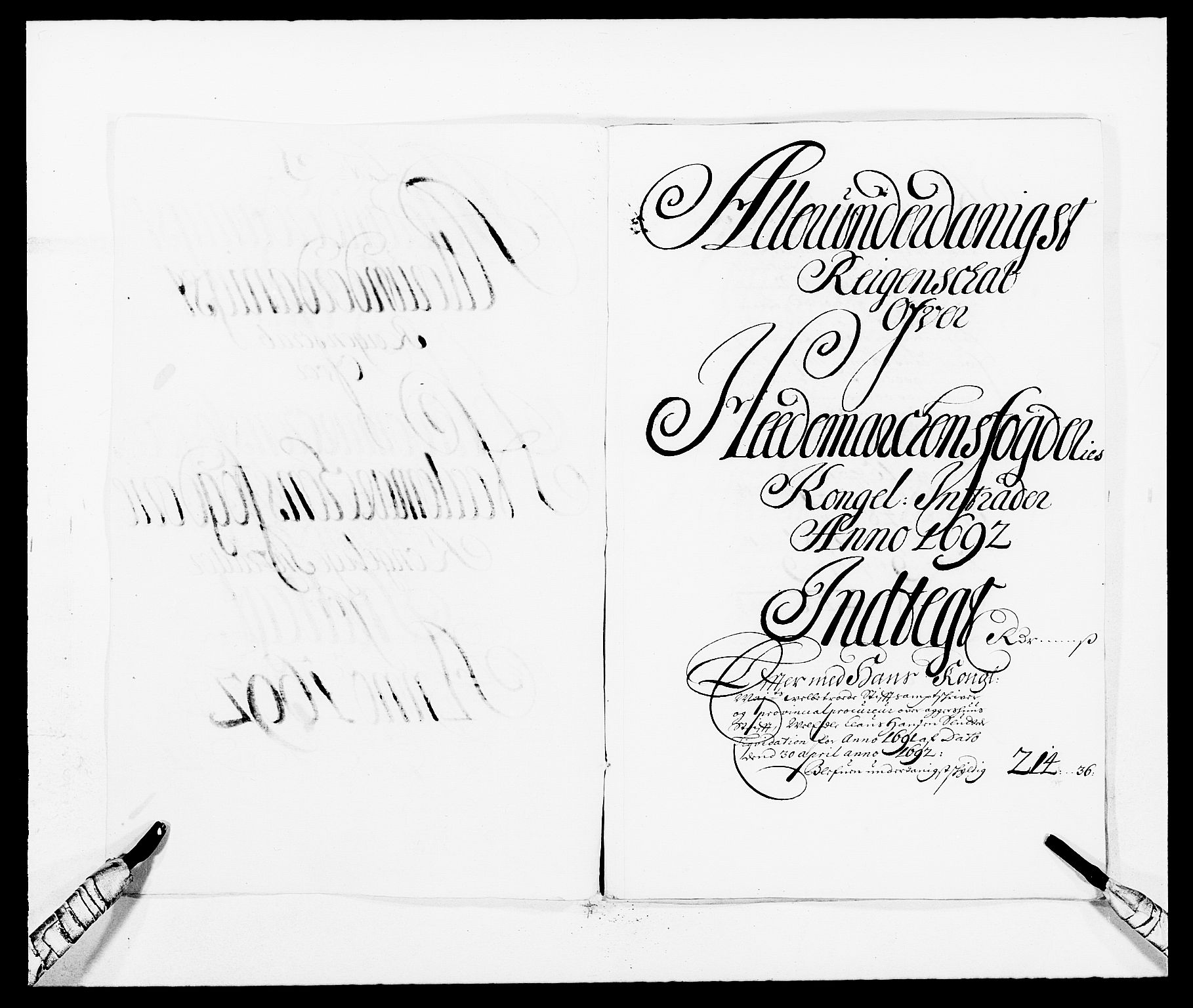 Rentekammeret inntil 1814, Reviderte regnskaper, Fogderegnskap, RA/EA-4092/R16/L1031: Fogderegnskap Hedmark, 1689-1692, p. 2