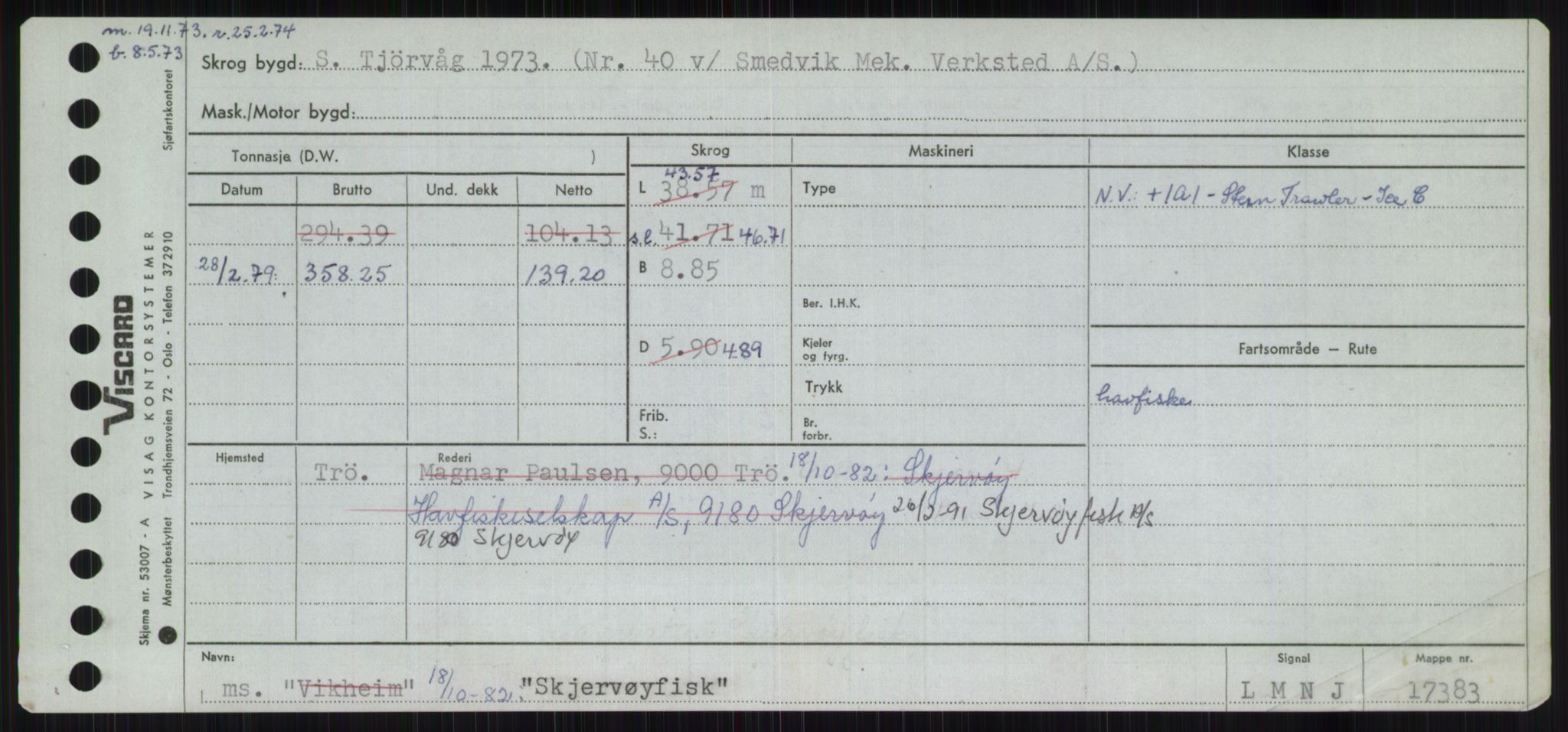 Sjøfartsdirektoratet med forløpere, Skipsmålingen, AV/RA-S-1627/H/Ha/L0005/0001: Fartøy, S-Sven / Fartøy, S-Skji, p. 701
