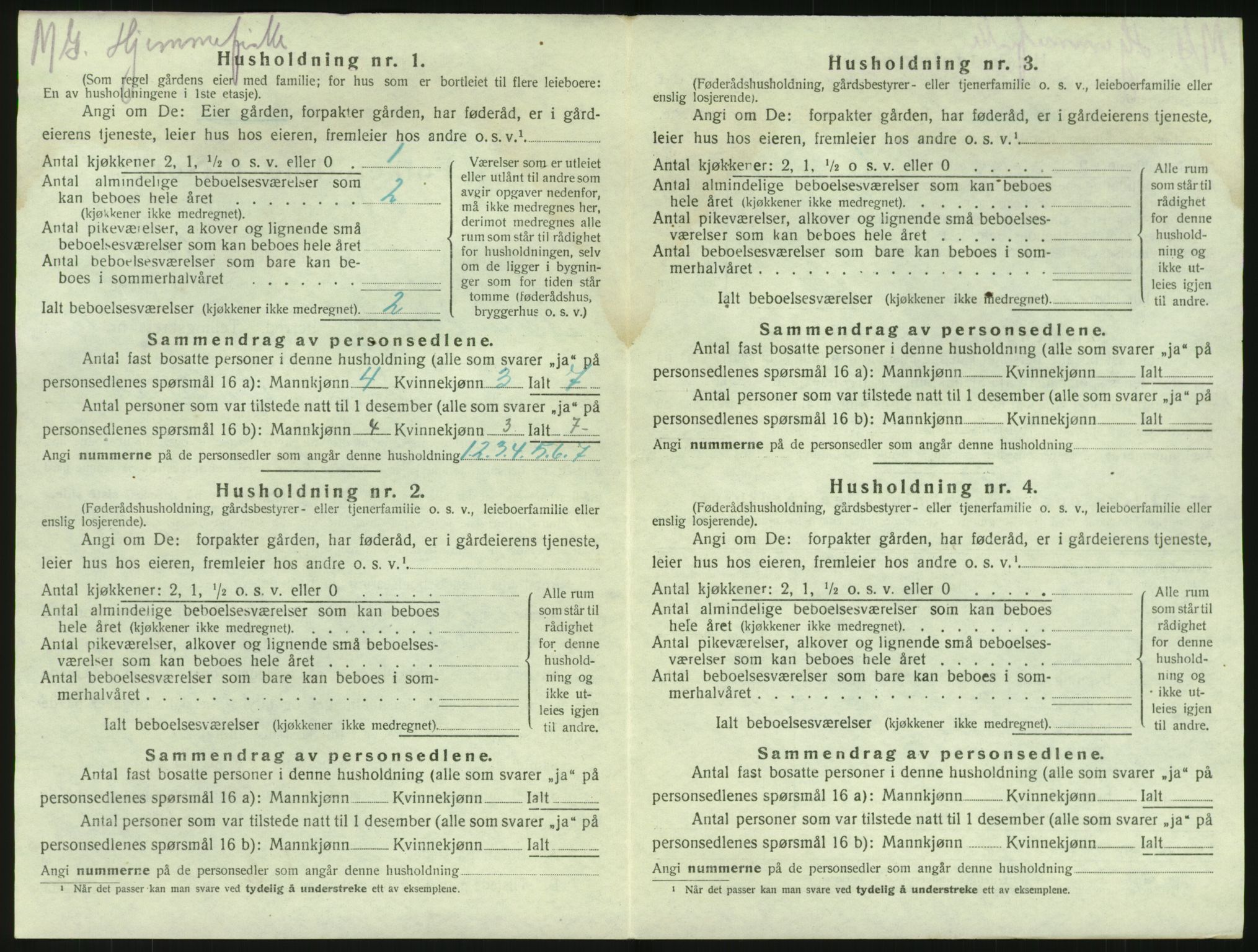 SAKO, 1920 census for Brunlanes, 1920, p. 1744