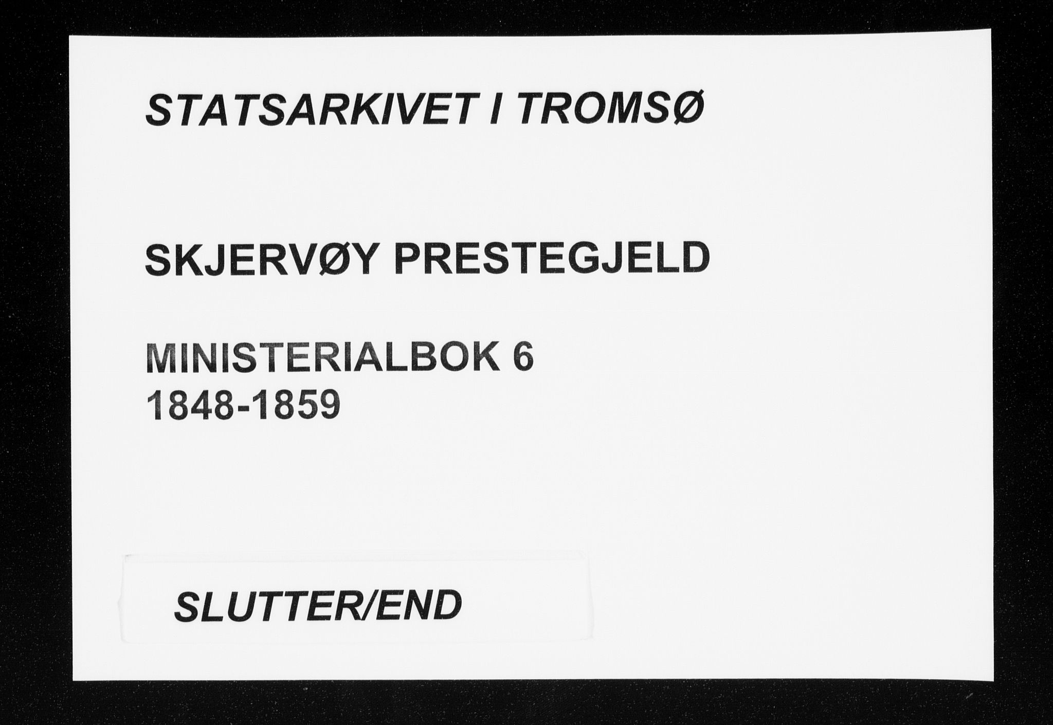 Skjervøy sokneprestkontor, AV/SATØ-S-1300/H/Ha/Haa/L0006kirke: Parish register (official) no. 6, 1848-1859