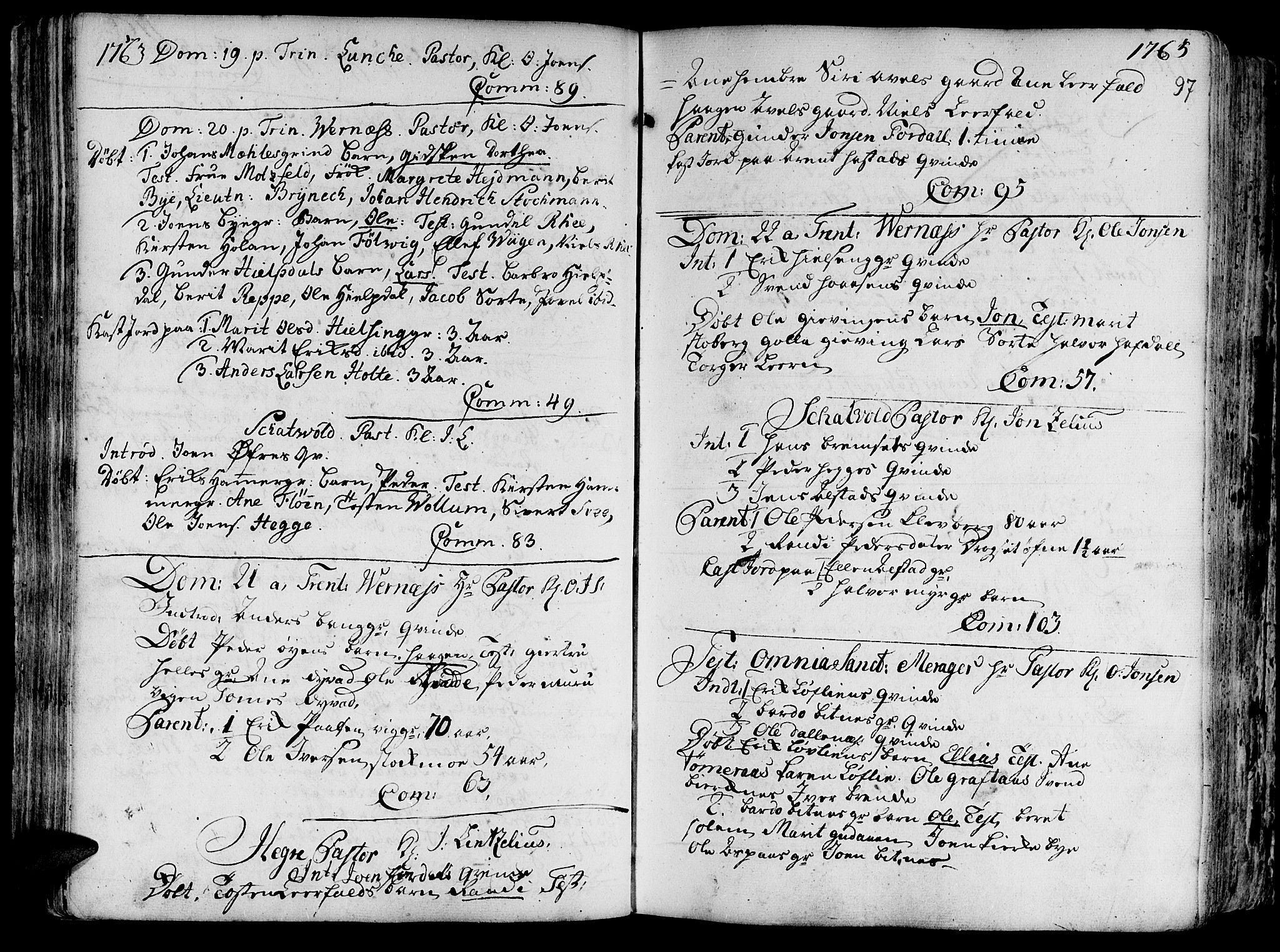 Ministerialprotokoller, klokkerbøker og fødselsregistre - Nord-Trøndelag, SAT/A-1458/709/L0057: Parish register (official) no. 709A05, 1755-1780, p. 97