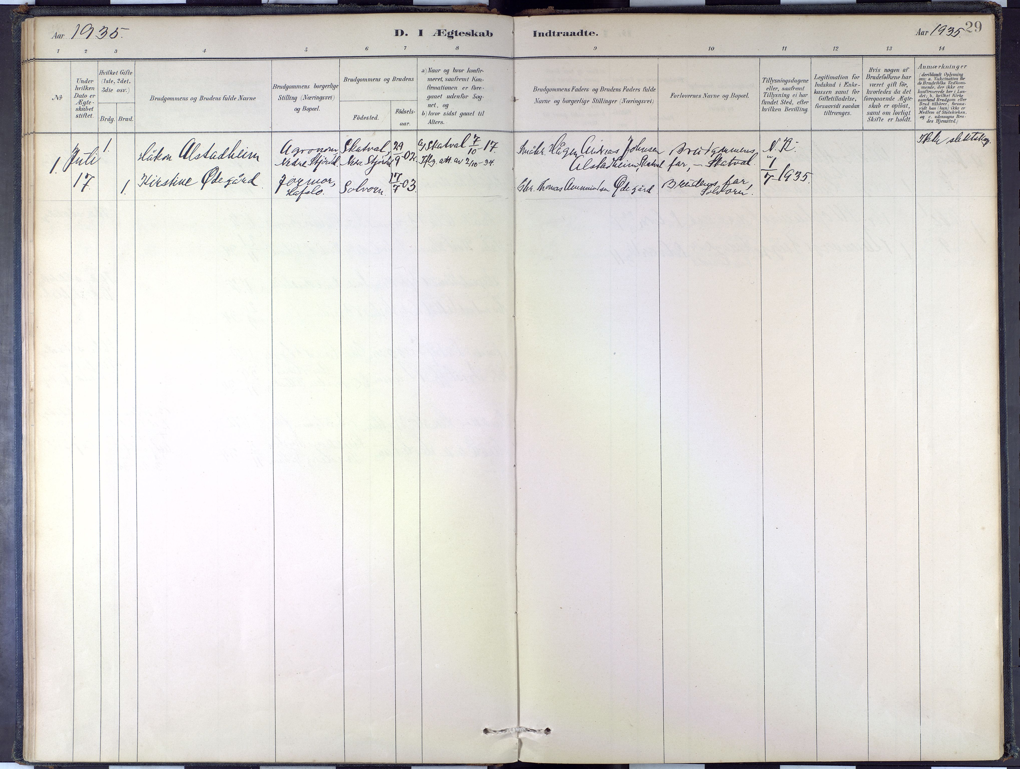 Hafslo sokneprestembete, SAB/A-80301/H/Haa/Haac/L0003: Parish register (official) no. C 3, 1881-2004, p. 29