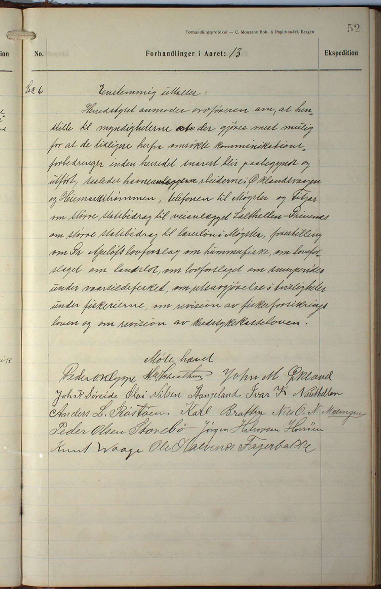 Austevoll kommune. Formannskapet, IKAH/1244-021/A/Aa/L0002b: Møtebok for heradstyret, 1910-1919, p. 105