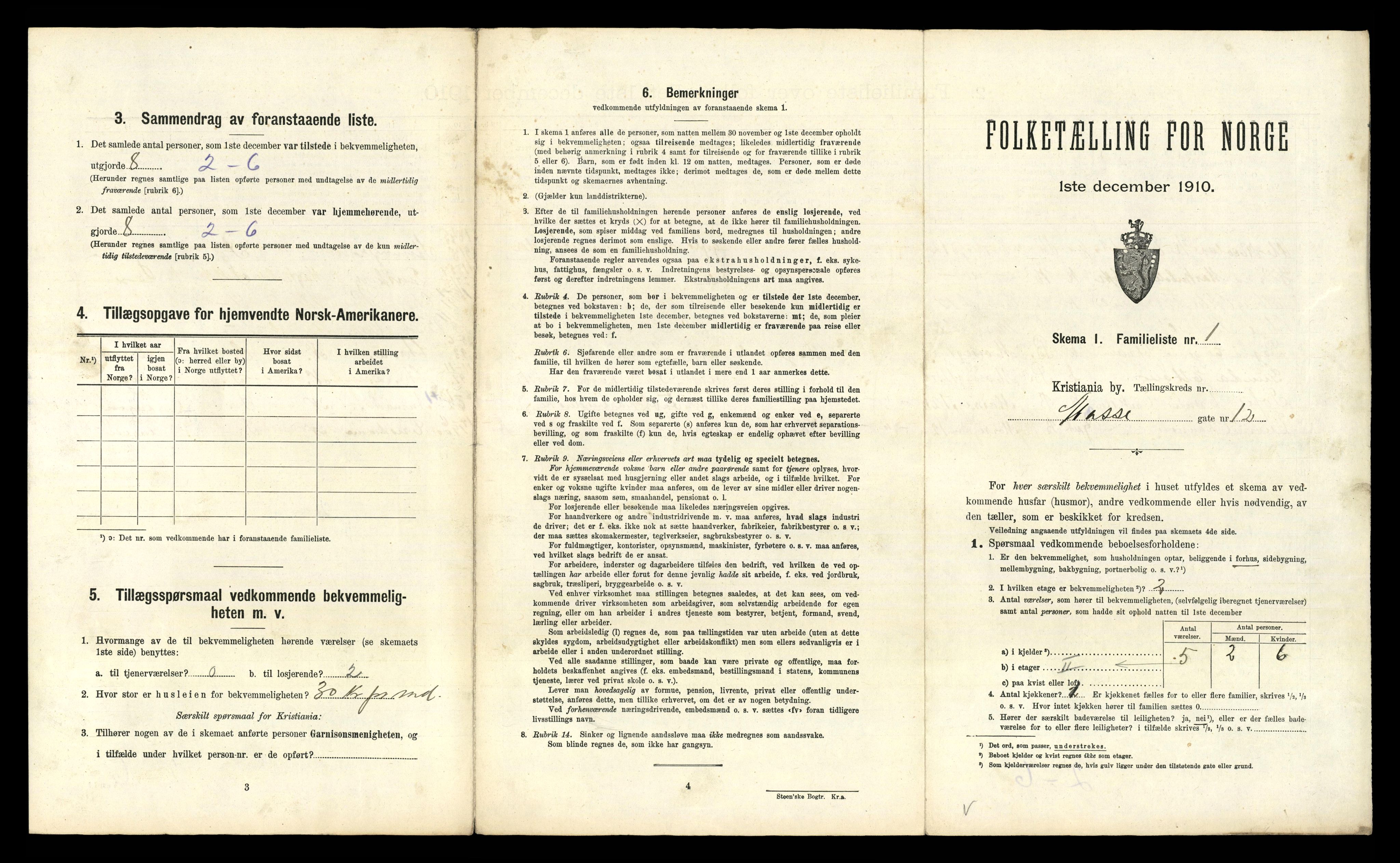 RA, 1910 census for Kristiania, 1910, p. 64215