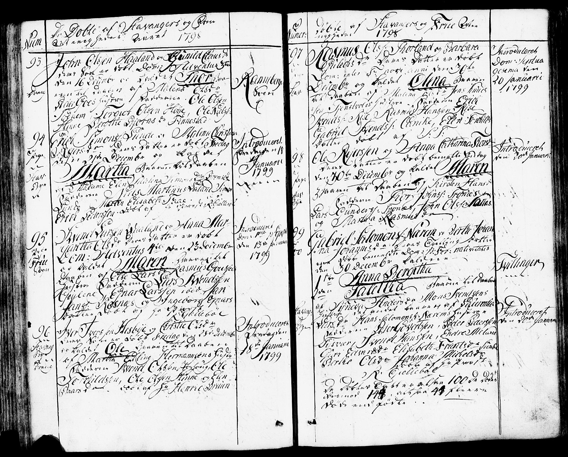 Domkirken sokneprestkontor, AV/SAST-A-101812/001/30/30BB/L0007: Parish register (copy) no. B 7, 1791-1813