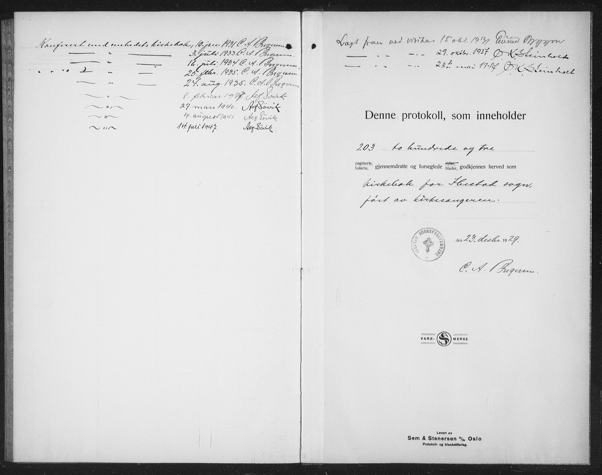 Ibestad sokneprestembete, SATØ/S-0077/H/Ha/Hab/L0011klokker: Parish register (copy) no. 11, 1930-1942