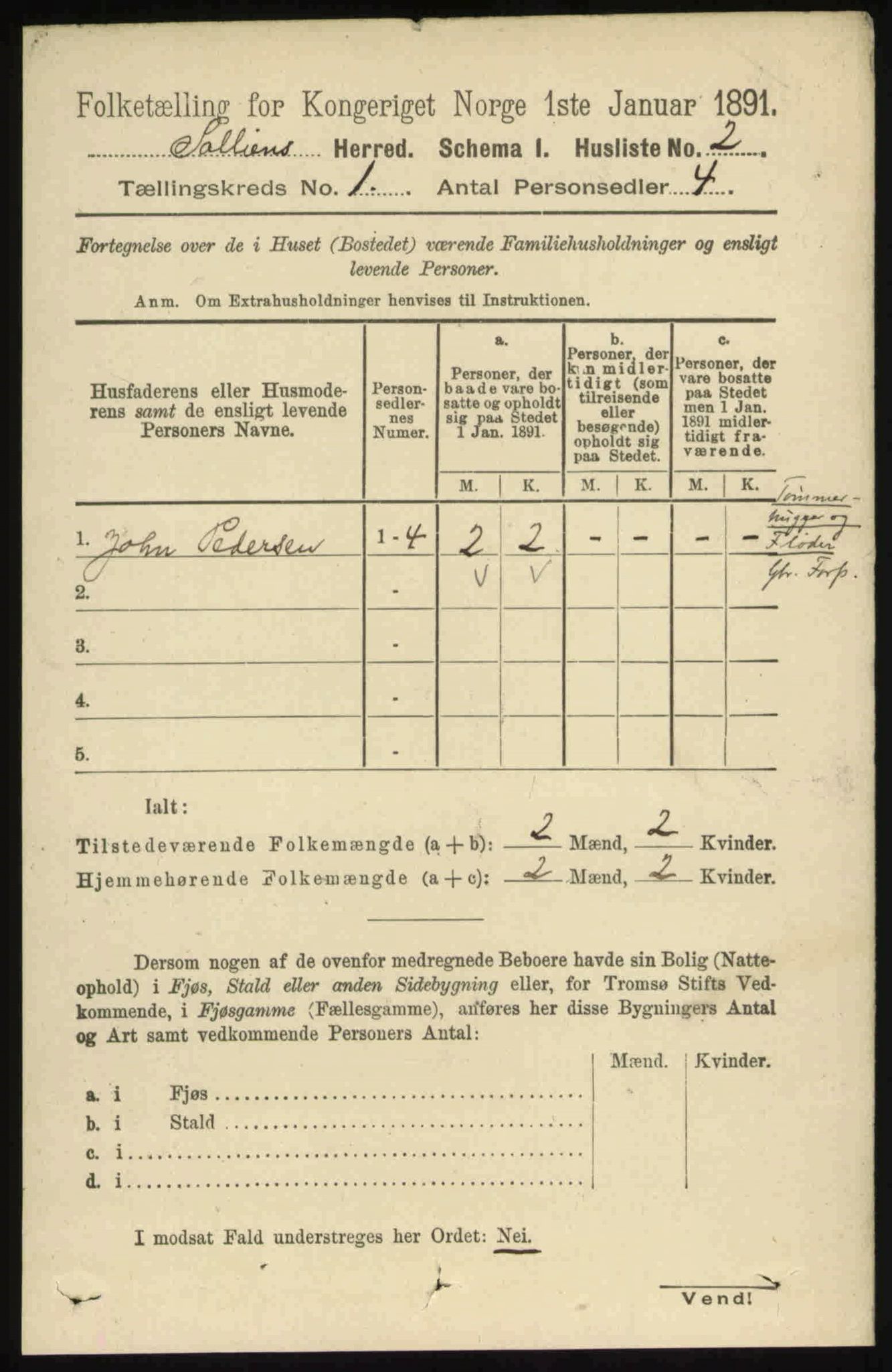 RA, 1891 census for 0431 Sollia, 1891, p. 16