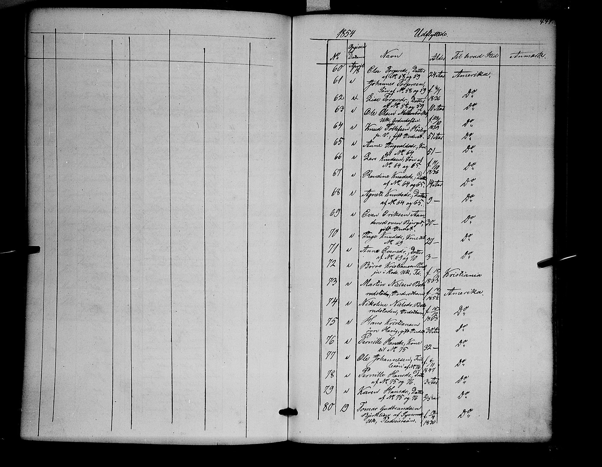 Ringsaker prestekontor, AV/SAH-PREST-014/K/Ka/L0009: Parish register (official) no. 9, 1850-1860, p. 447