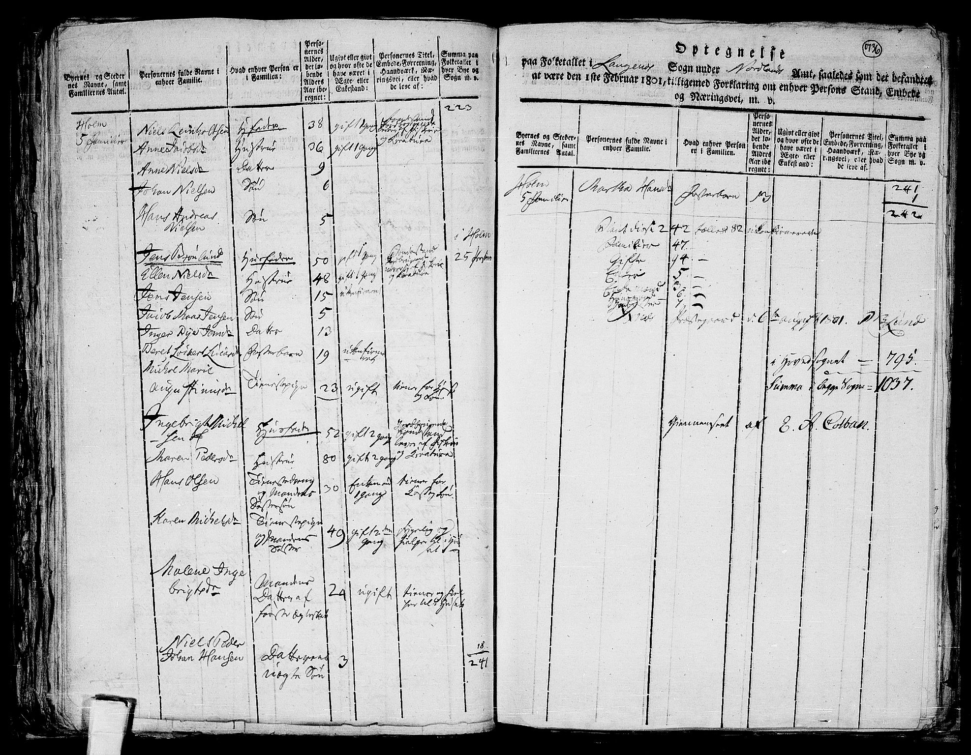 RA, 1801 census for 1868P Øksnes, 1801, p. 735b-736a