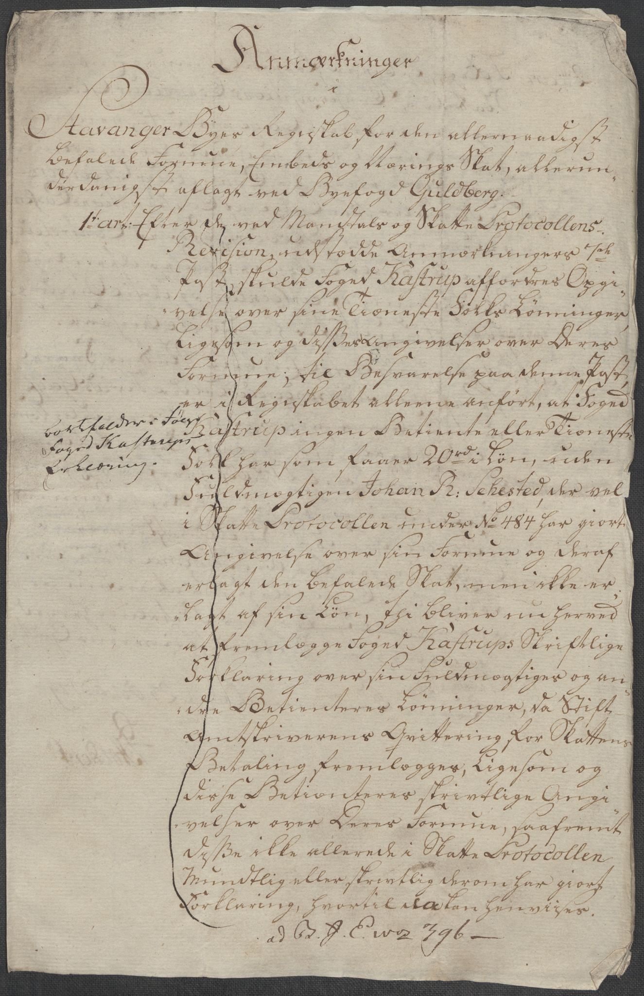 Rentekammeret inntil 1814, Reviderte regnskaper, Mindre regnskaper, RA/EA-4068/Rf/Rfe/L0045: Stavanger, Stjørdal og Verdal fogderi, 1789, p. 36