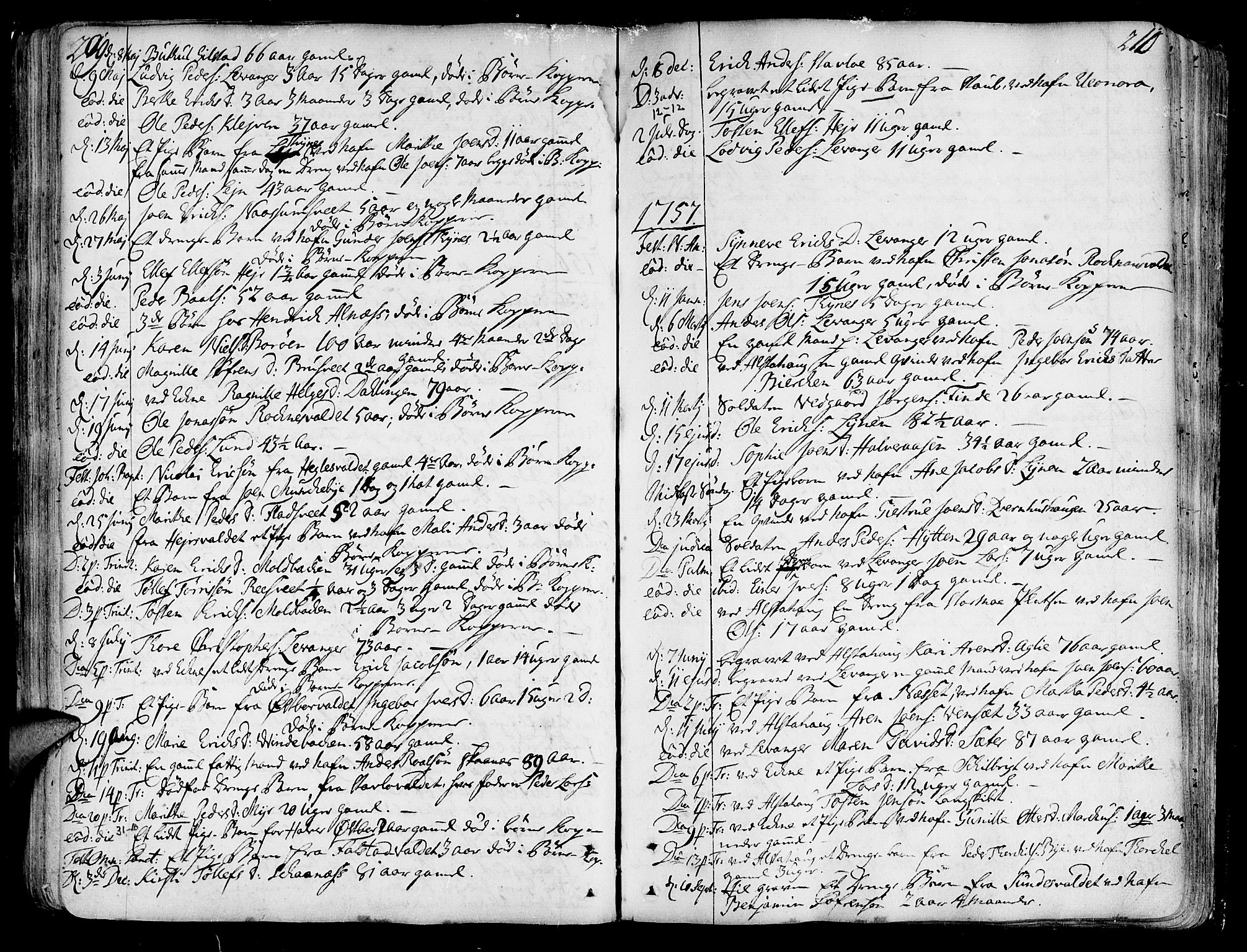 Ministerialprotokoller, klokkerbøker og fødselsregistre - Nord-Trøndelag, AV/SAT-A-1458/717/L0141: Parish register (official) no. 717A01, 1747-1803, p. 209-210