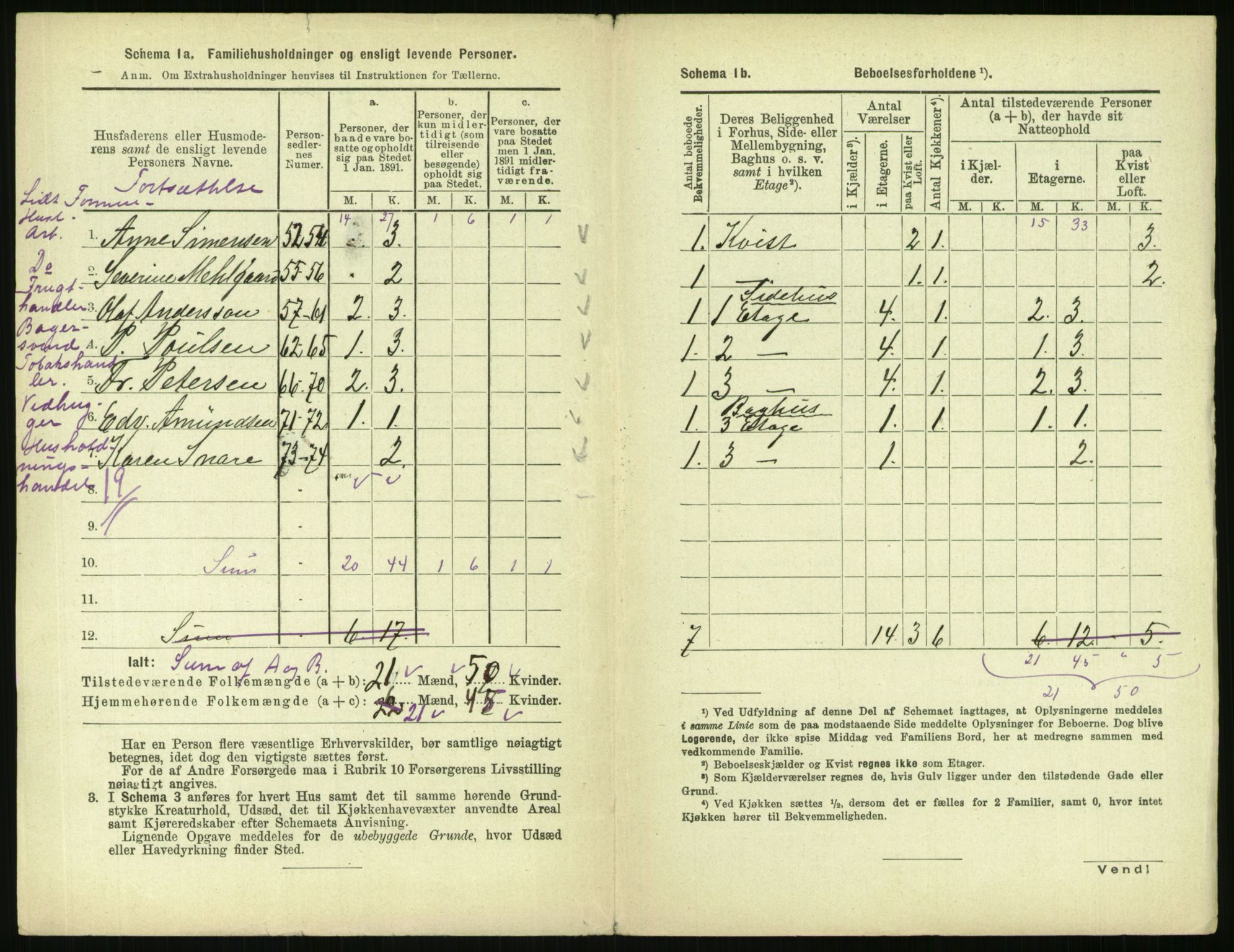 RA, 1891 census for 0301 Kristiania, 1891, p. 41880