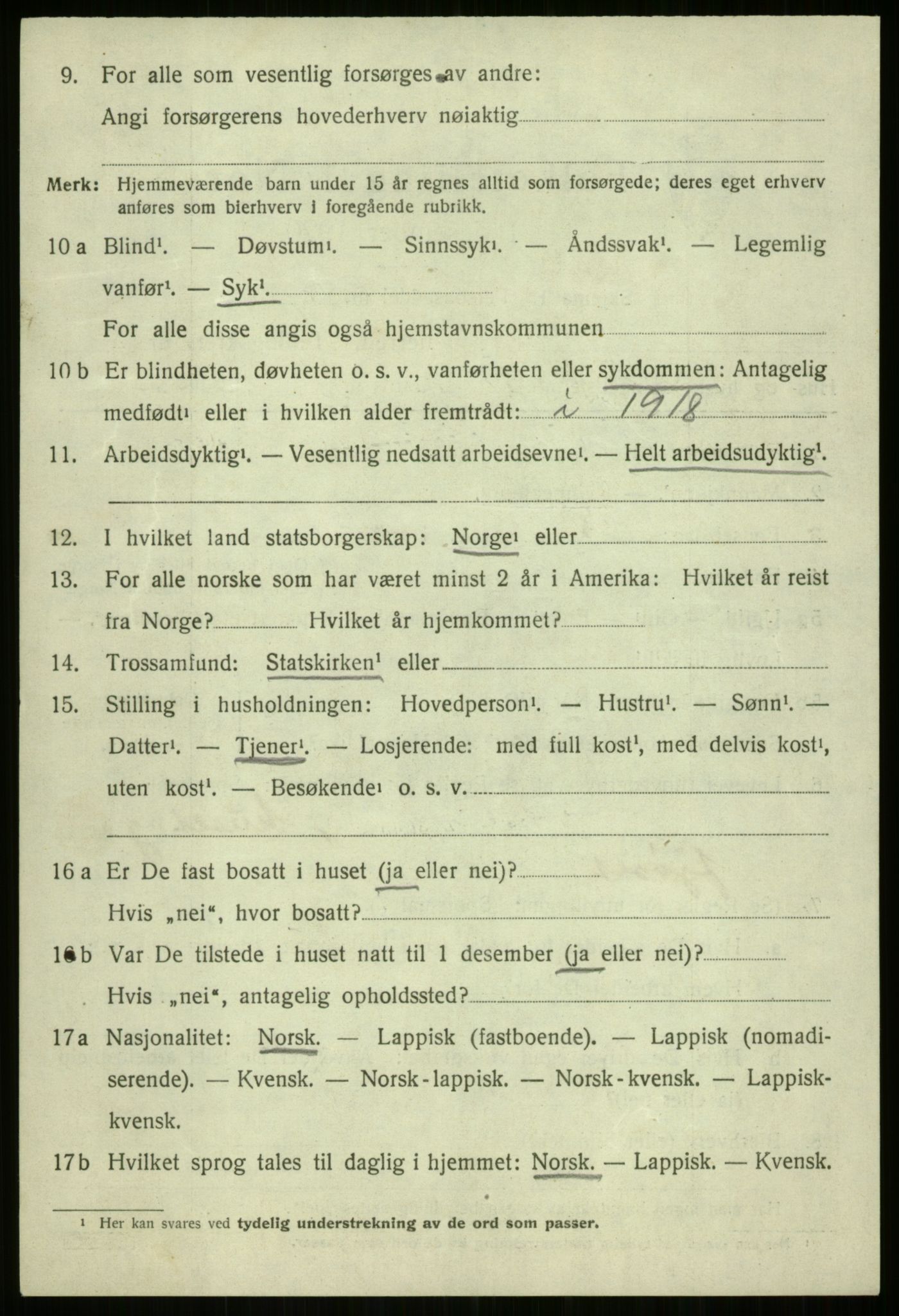 SATØ, 1920 census for Bjarkøy, 1920, p. 3816