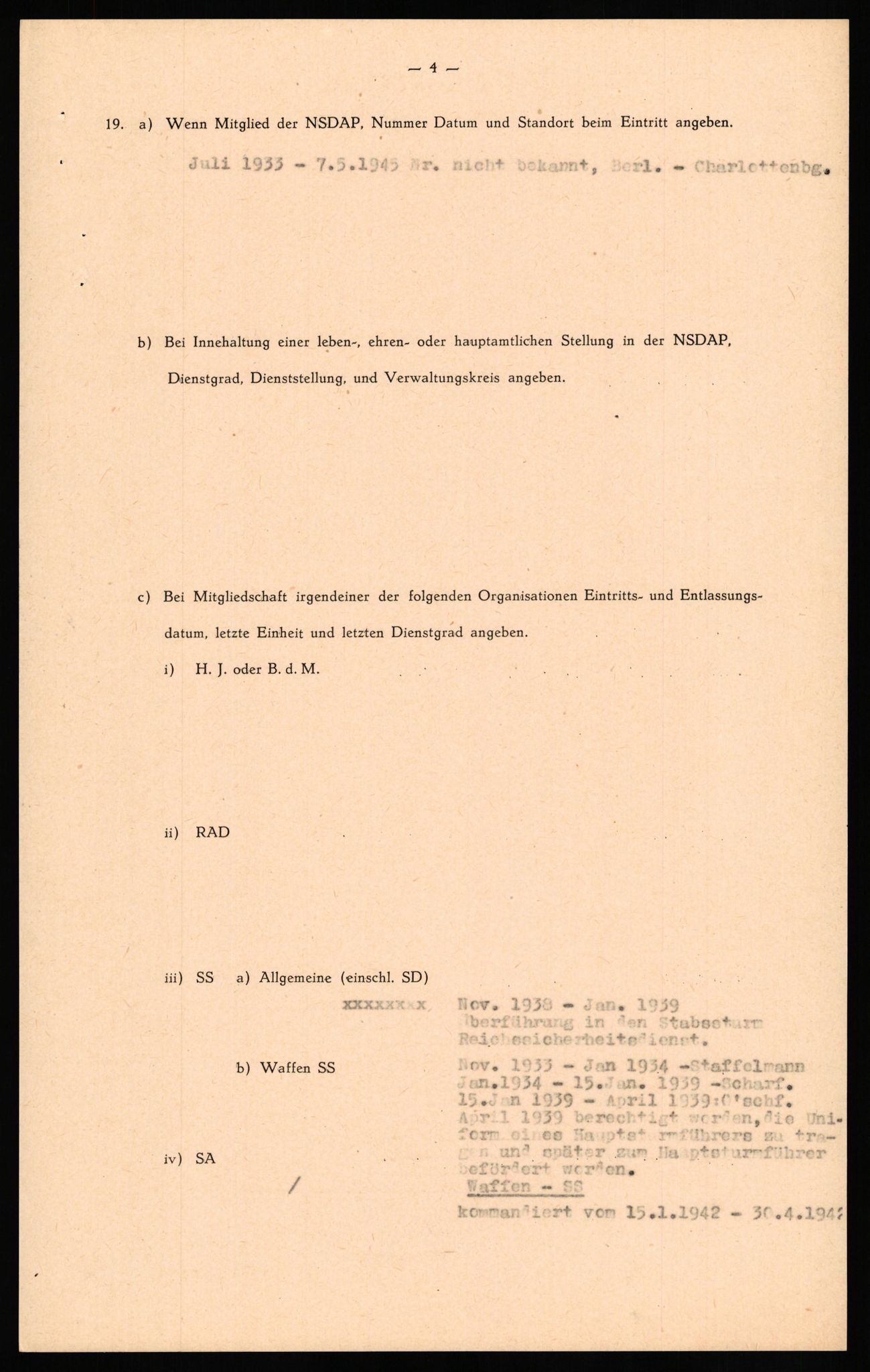 Forsvaret, Forsvarets overkommando II, AV/RA-RAFA-3915/D/Db/L0026: CI Questionaires. Tyske okkupasjonsstyrker i Norge. Tyskere., 1945-1946, p. 284