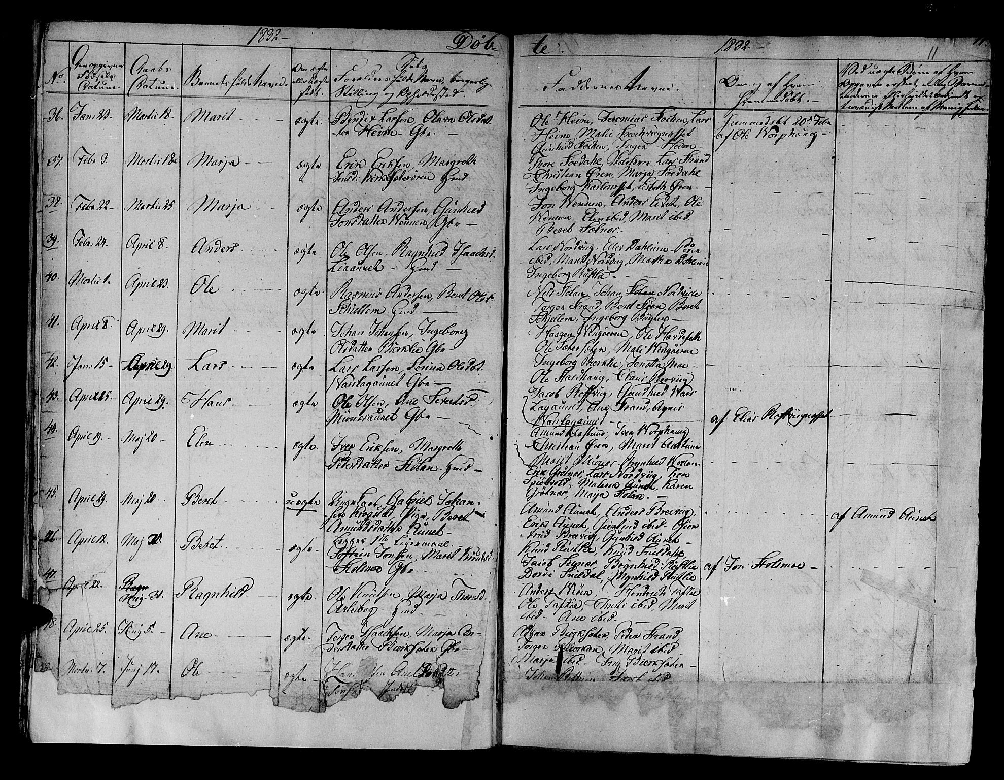 Ministerialprotokoller, klokkerbøker og fødselsregistre - Sør-Trøndelag, AV/SAT-A-1456/630/L0492: Parish register (official) no. 630A05, 1830-1840, p. 11