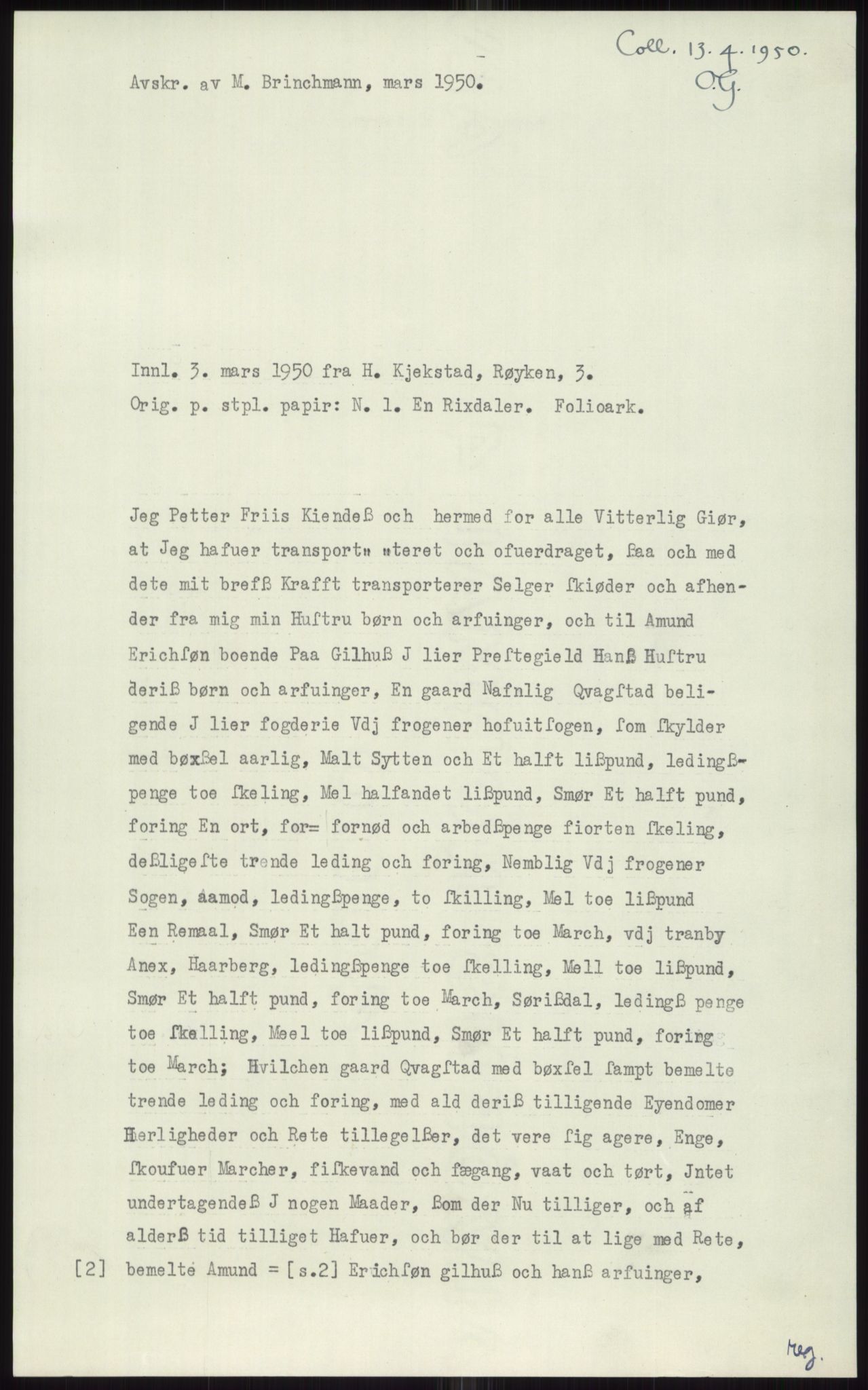 Samlinger til kildeutgivelse, Diplomavskriftsamlingen, AV/RA-EA-4053/H/Ha, p. 2034