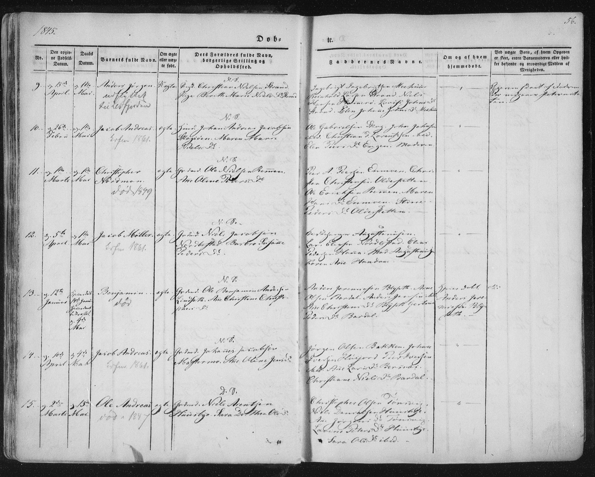 Ministerialprotokoller, klokkerbøker og fødselsregistre - Nordland, AV/SAT-A-1459/838/L0549: Parish register (official) no. 838A07, 1840-1854, p. 56