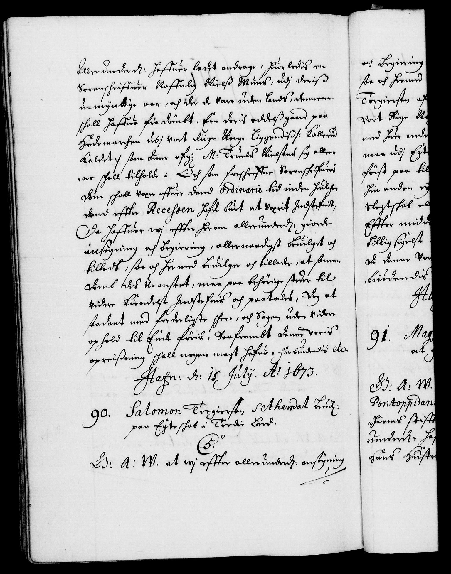 Danske Kanselli 1572-1799, RA/EA-3023/F/Fc/Fca/Fcaa/L0011: Norske registre (mikrofilm), 1670-1673, p. 706b