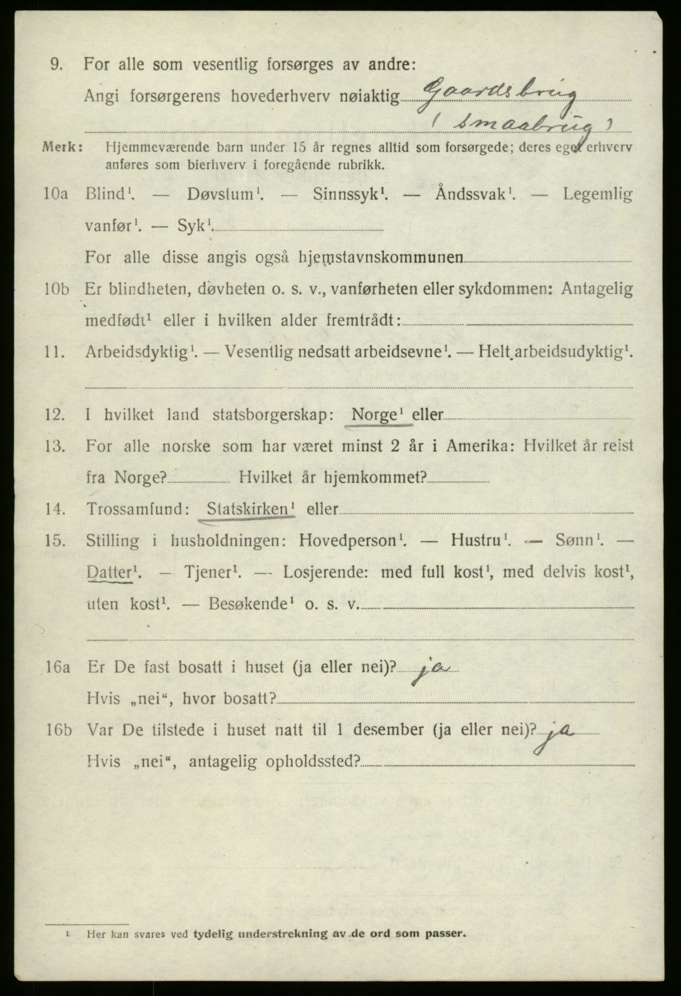 SAB, 1920 census for Stryn, 1920, p. 3701