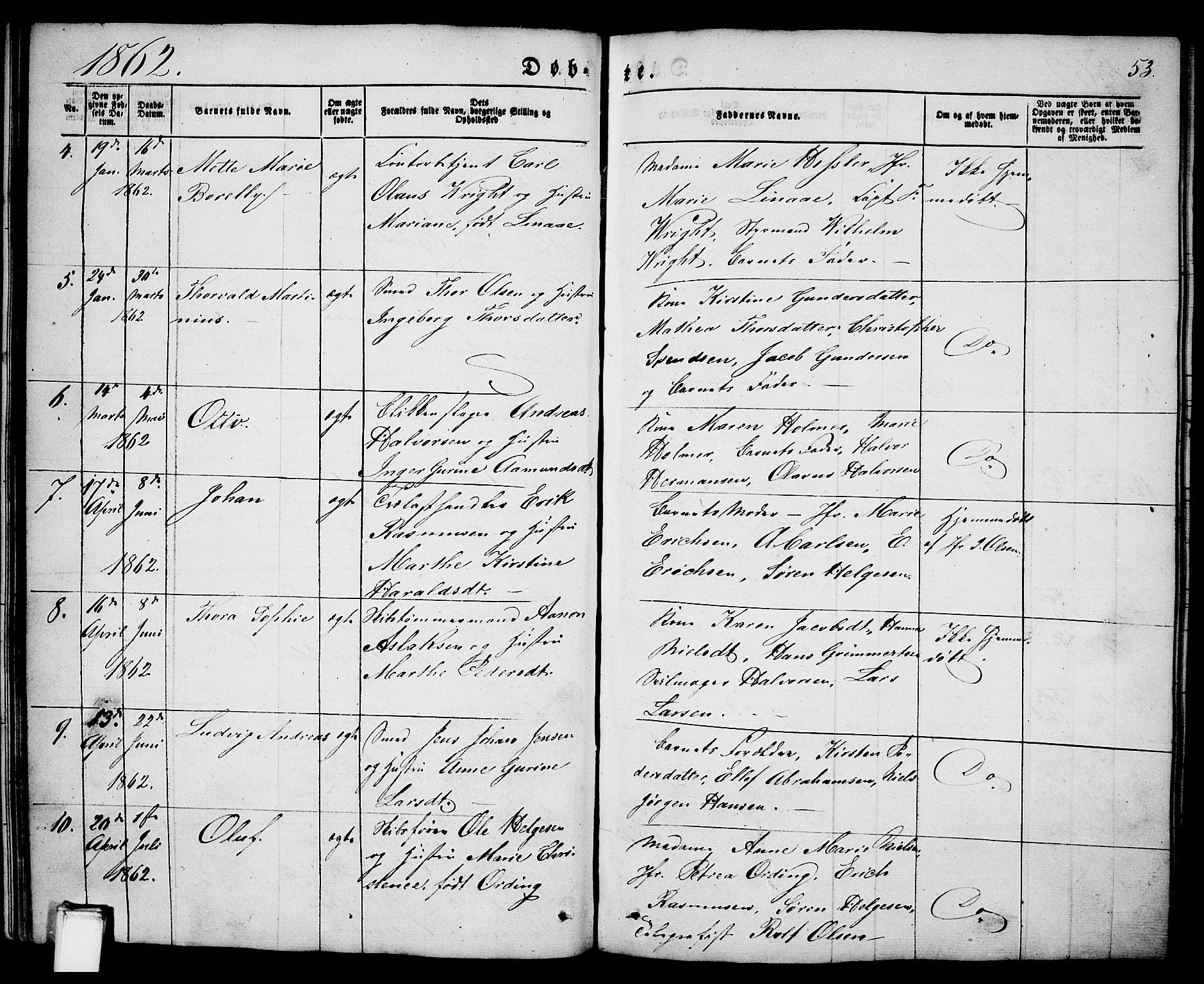 Porsgrunn kirkebøker , SAKO/A-104/G/Ga/L0002: Parish register (copy) no. I 2, 1847-1877, p. 53