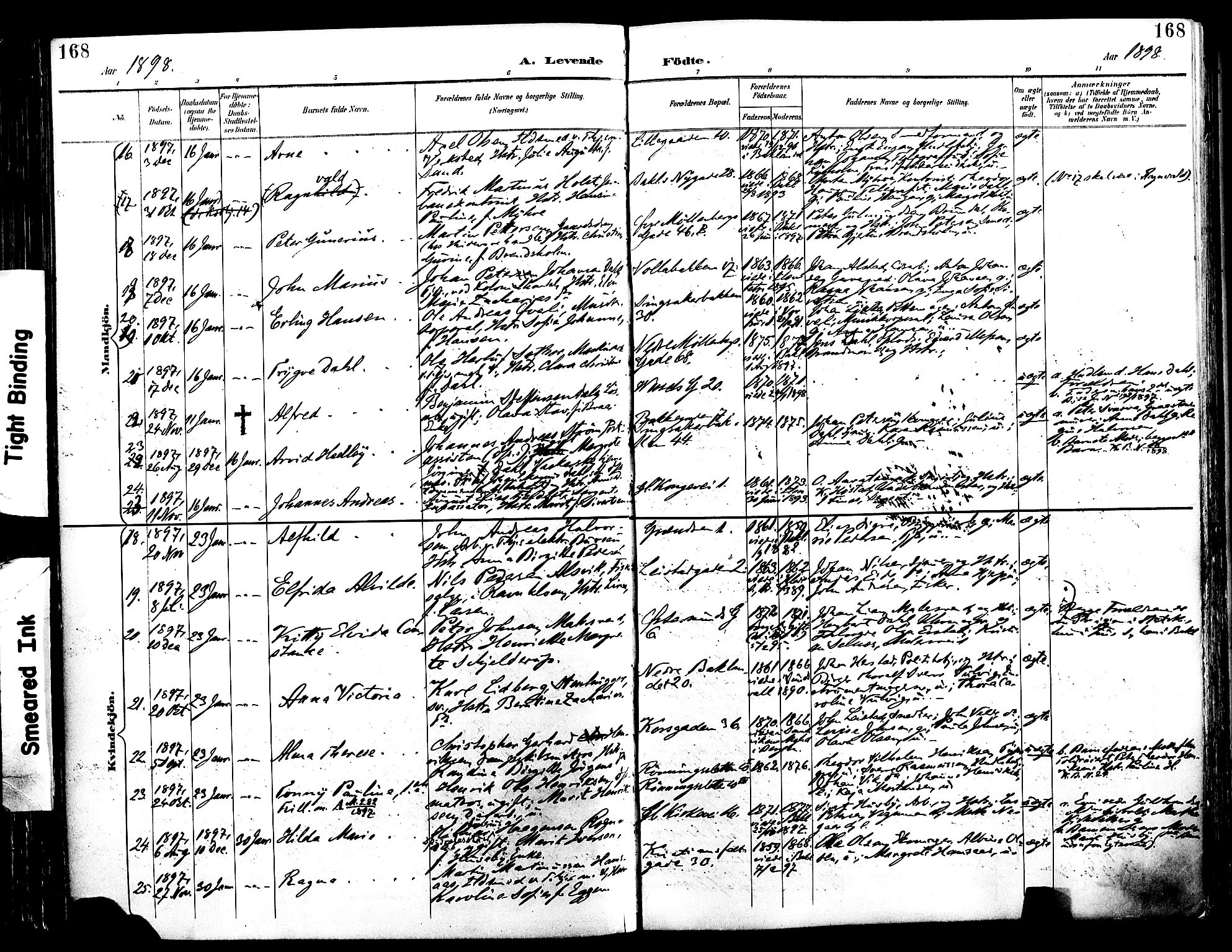 Ministerialprotokoller, klokkerbøker og fødselsregistre - Sør-Trøndelag, SAT/A-1456/604/L0197: Parish register (official) no. 604A18, 1893-1900, p. 168