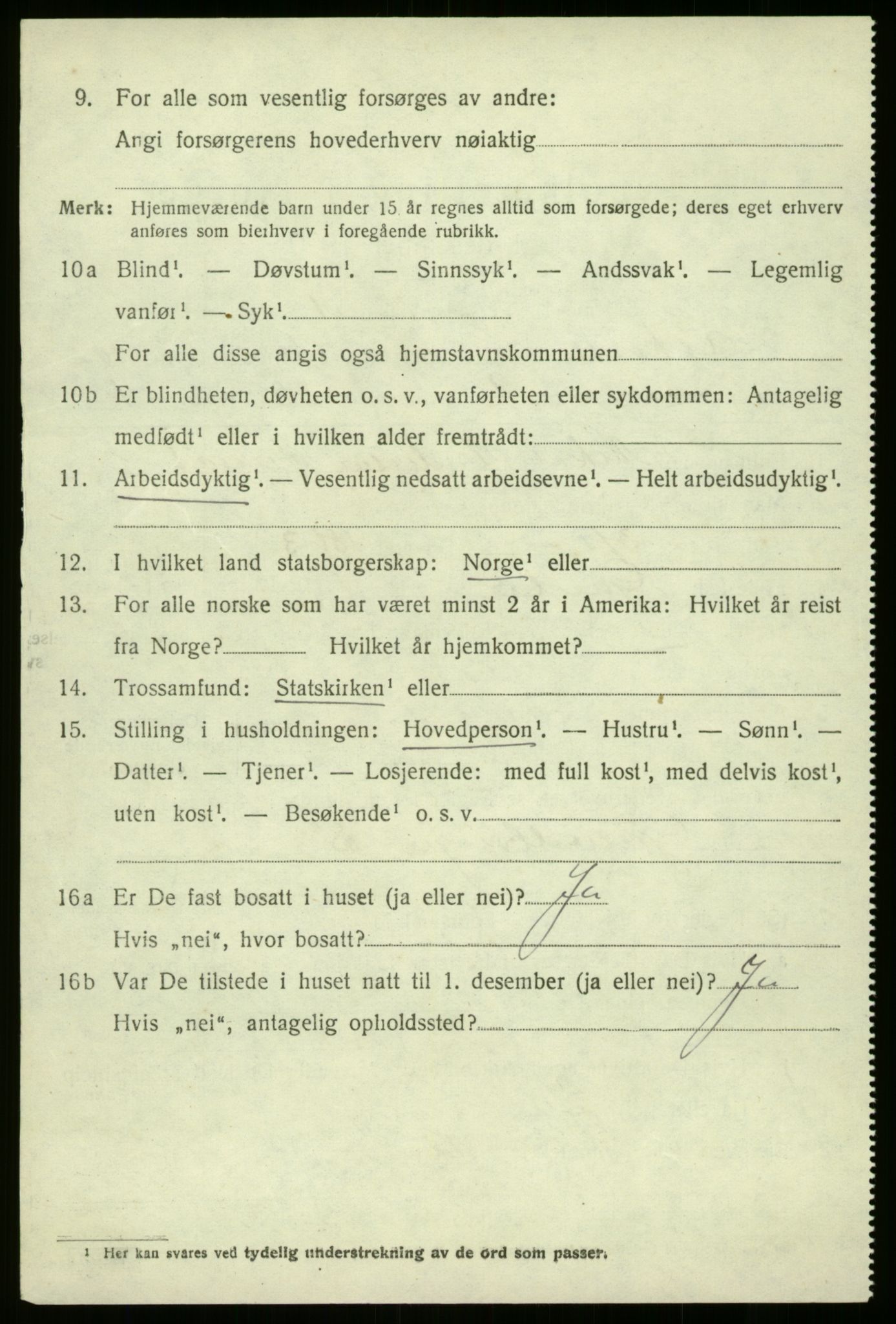 SAB, 1920 census for Askvoll, 1920, p. 4237