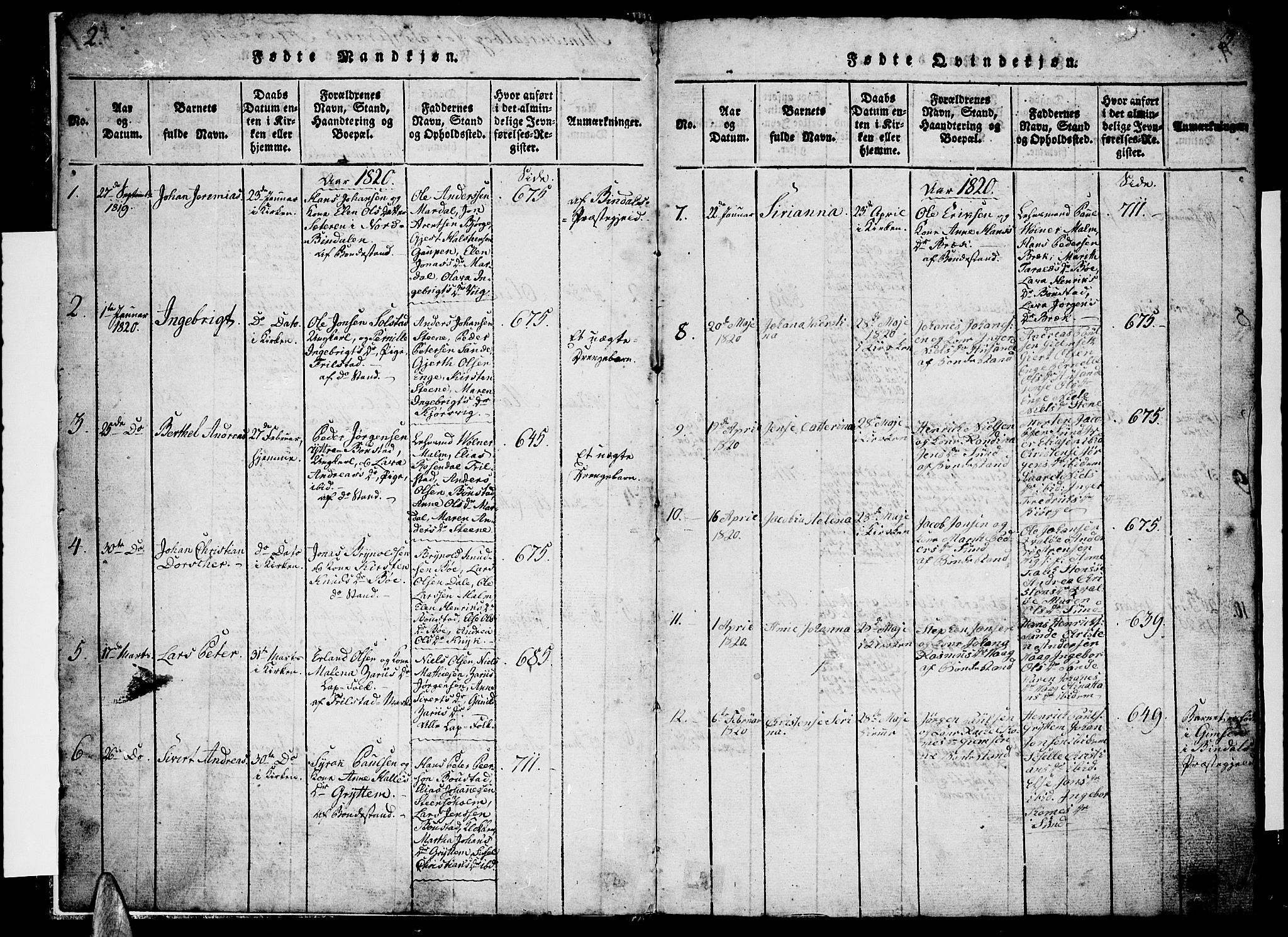 Ministerialprotokoller, klokkerbøker og fødselsregistre - Nordland, AV/SAT-A-1459/812/L0186: Parish register (copy) no. 812C04, 1820-1849, p. 2-3