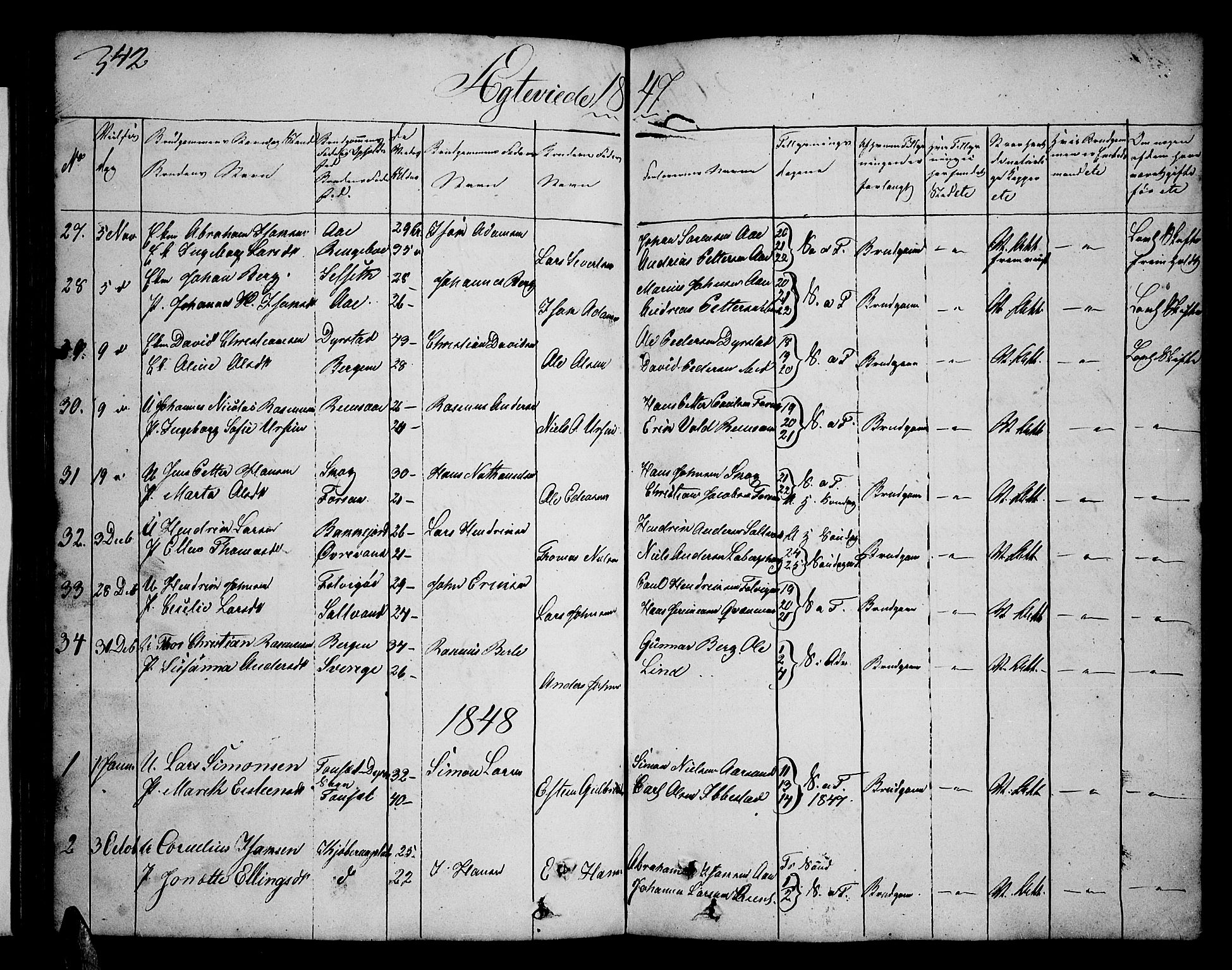 Ibestad sokneprestembete, SATØ/S-0077/H/Ha/Hab/L0003klokker: Parish register (copy) no. 3, 1833-1852, p. 342