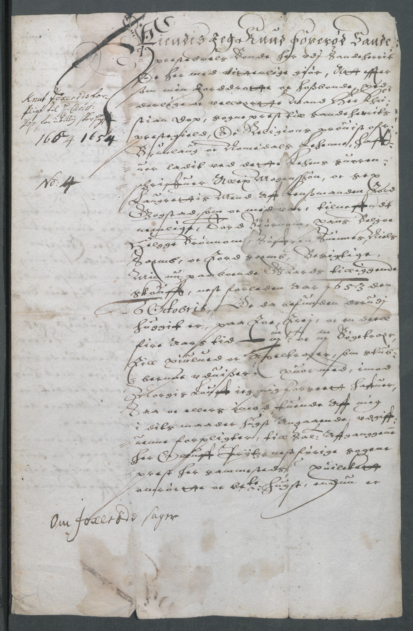 Riksarkivets diplomsamling, AV/RA-EA-5965/F02/L0166: Dokumenter, 1654-1656, p. 23