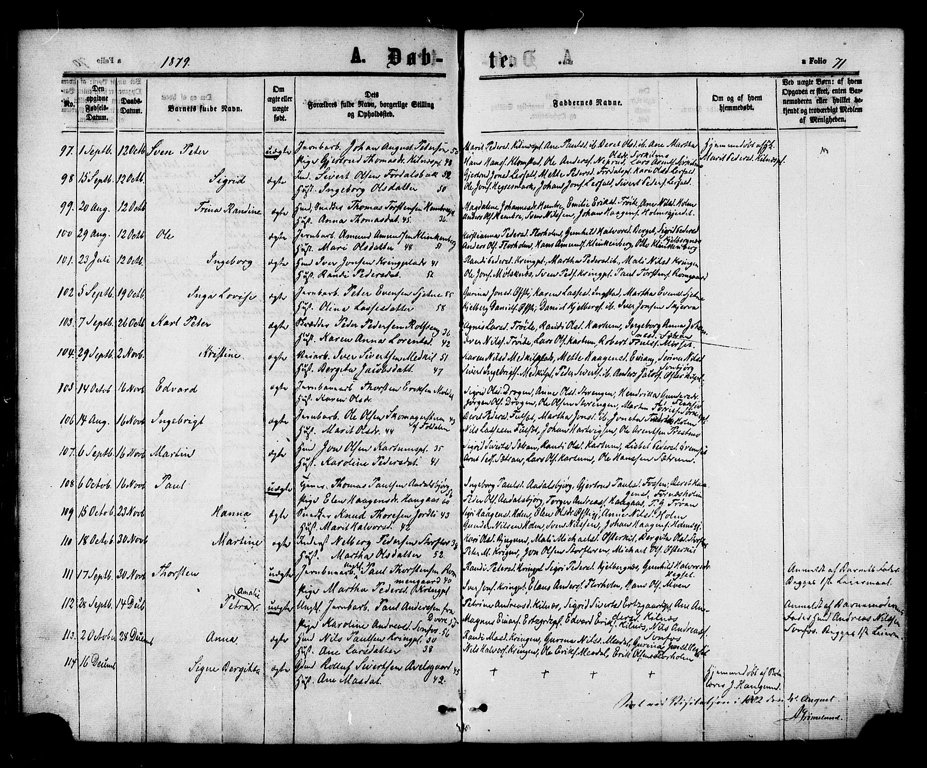 Ministerialprotokoller, klokkerbøker og fødselsregistre - Nord-Trøndelag, SAT/A-1458/703/L0029: Parish register (official) no. 703A02, 1863-1879, p. 71