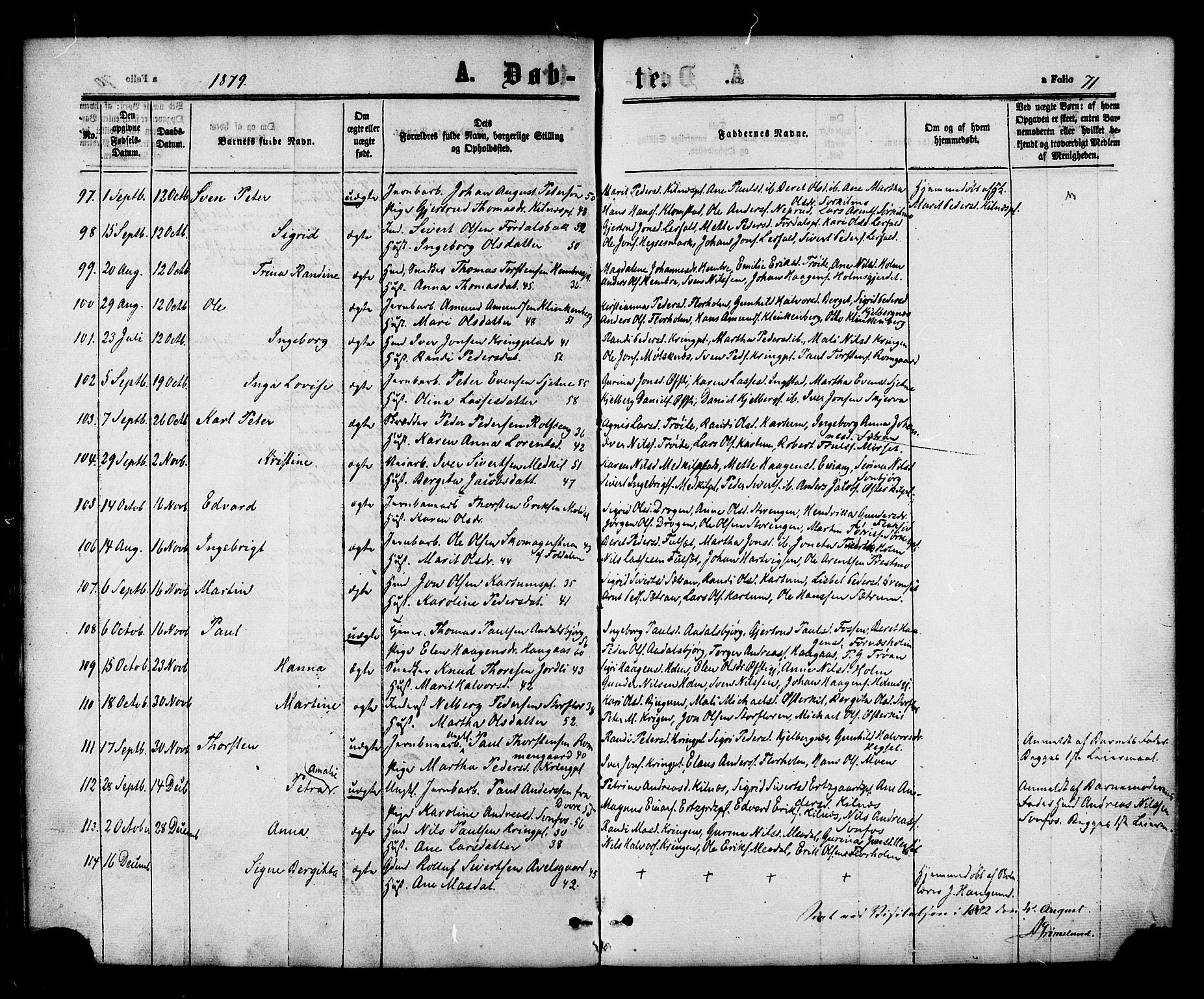 Ministerialprotokoller, klokkerbøker og fødselsregistre - Nord-Trøndelag, AV/SAT-A-1458/703/L0029: Parish register (official) no. 703A02, 1863-1879, p. 71