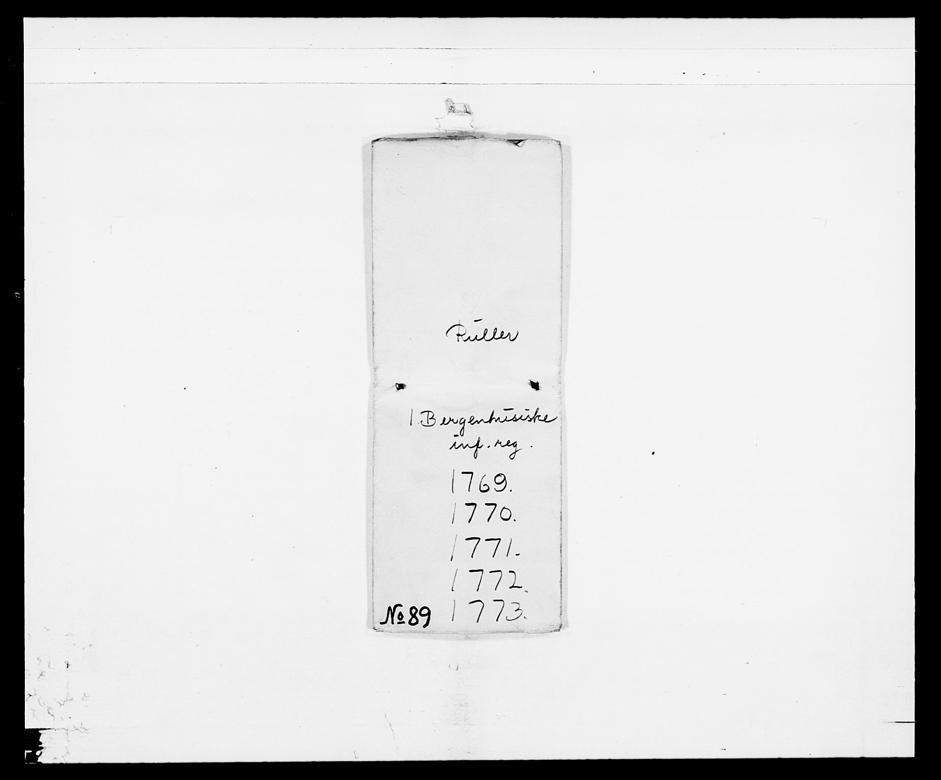Generalitets- og kommissariatskollegiet, Det kongelige norske kommissariatskollegium, AV/RA-EA-5420/E/Eh/L0089: 1. Bergenhusiske nasjonale infanteriregiment, 1769-1773, p. 8