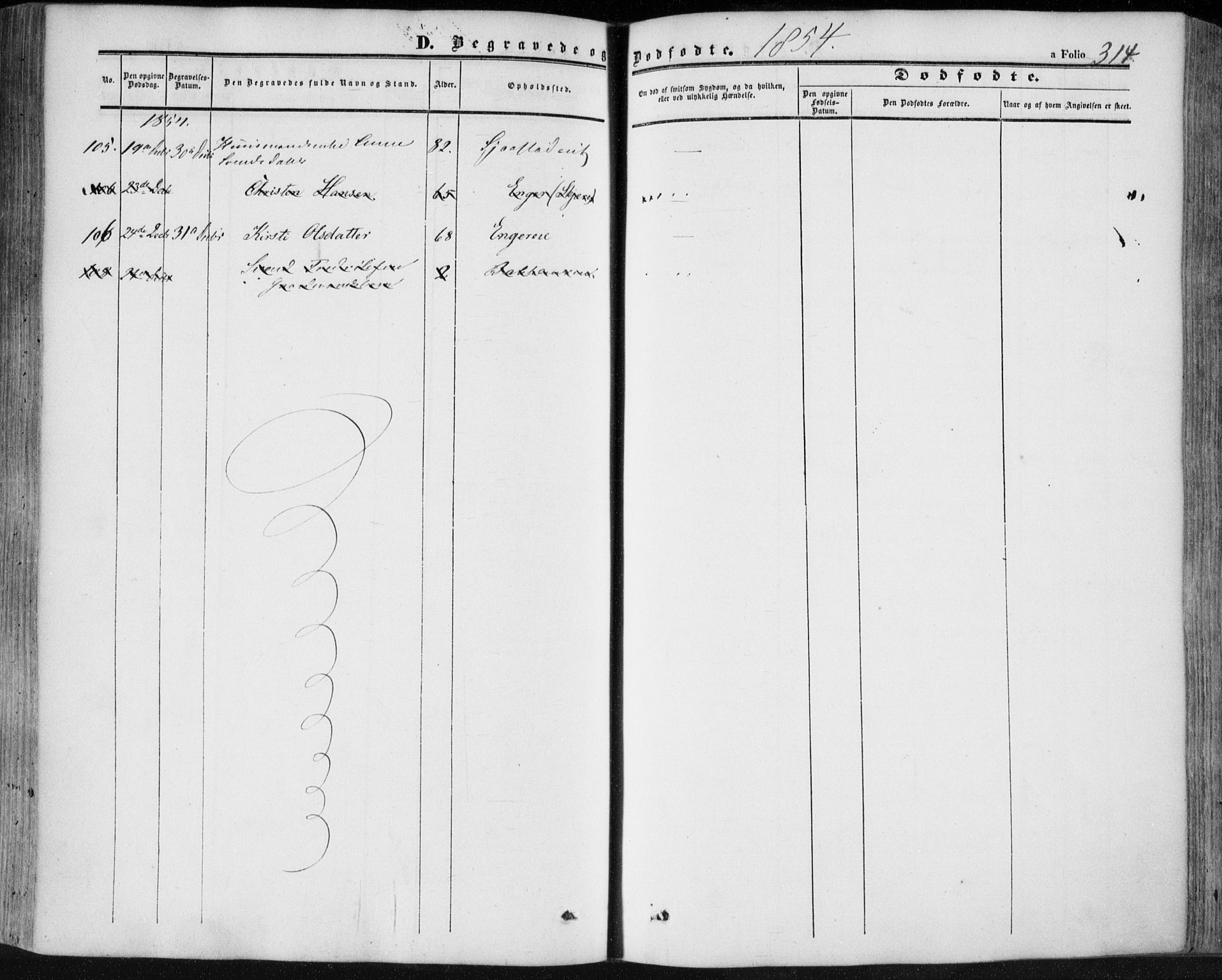 Lier kirkebøker, SAKO/A-230/F/Fa/L0012: Parish register (official) no. I 12, 1854-1864, p. 314
