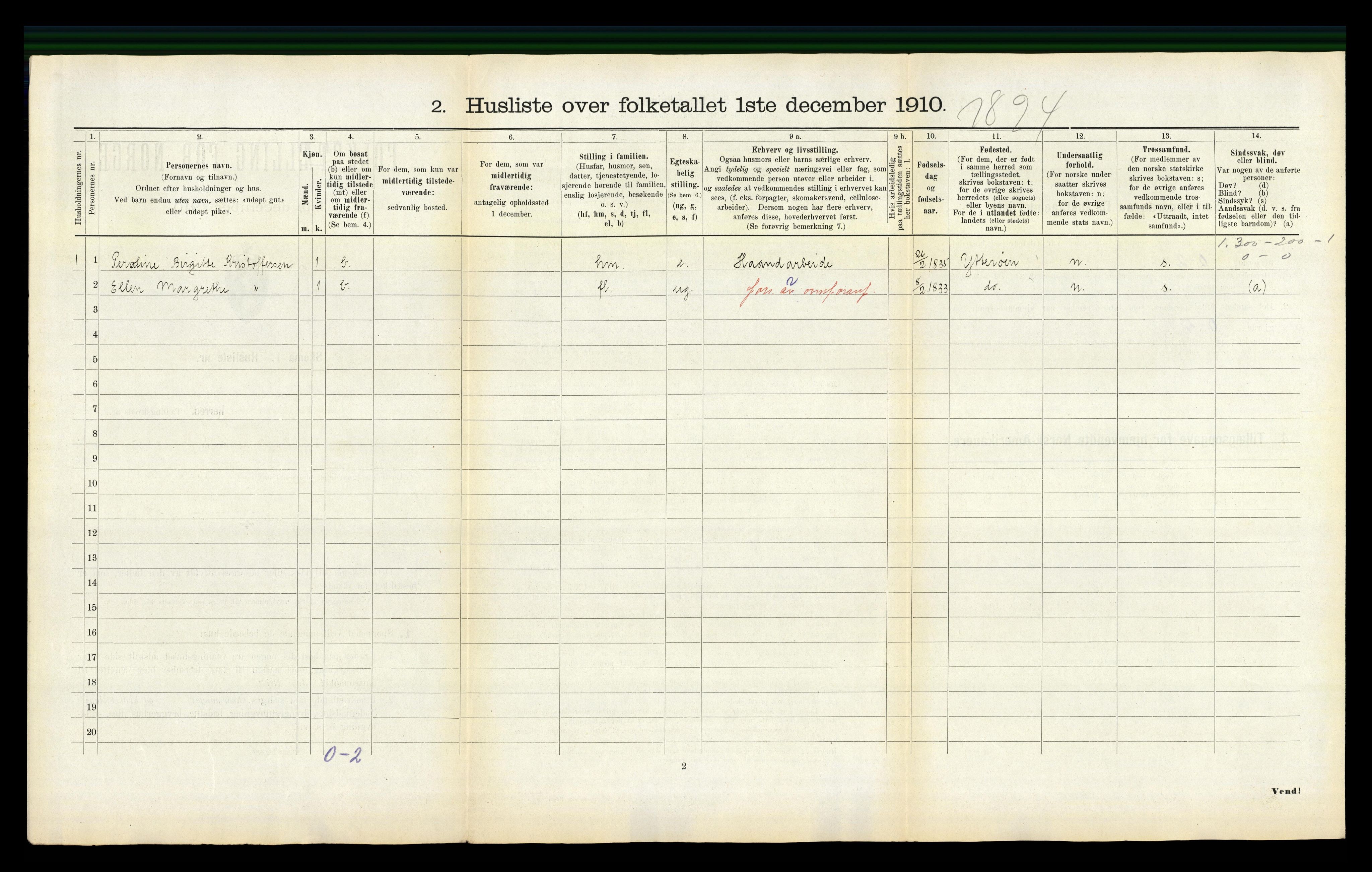 RA, 1910 census for Mosvik, 1910, p. 169