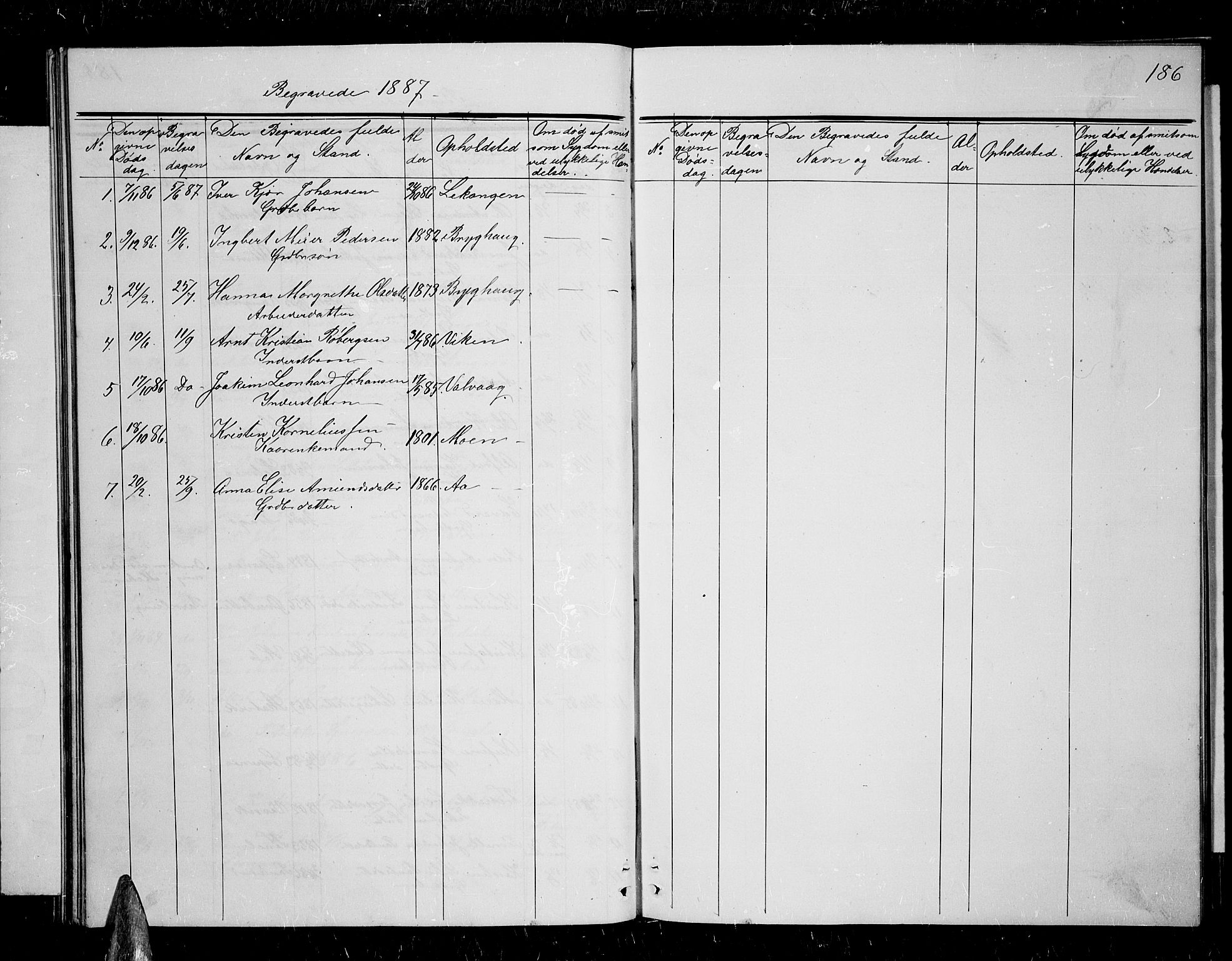Tranøy sokneprestkontor, SATØ/S-1313/I/Ia/Iab/L0003klokker: Parish register (copy) no. 3, 1861-1887, p. 186