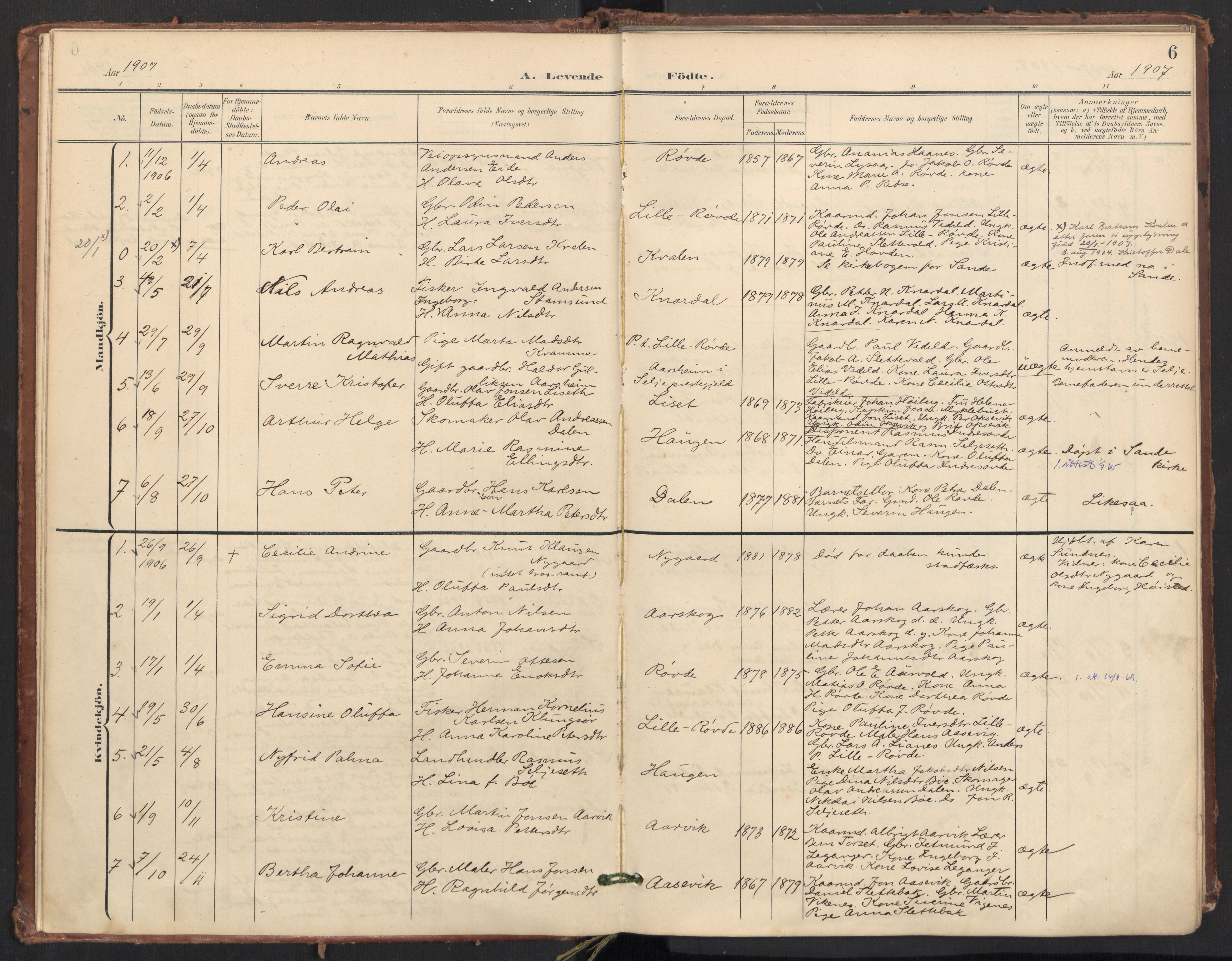 Ministerialprotokoller, klokkerbøker og fødselsregistre - Møre og Romsdal, AV/SAT-A-1454/504/L0057: Parish register (official) no. 504A04, 1902-1919, p. 6