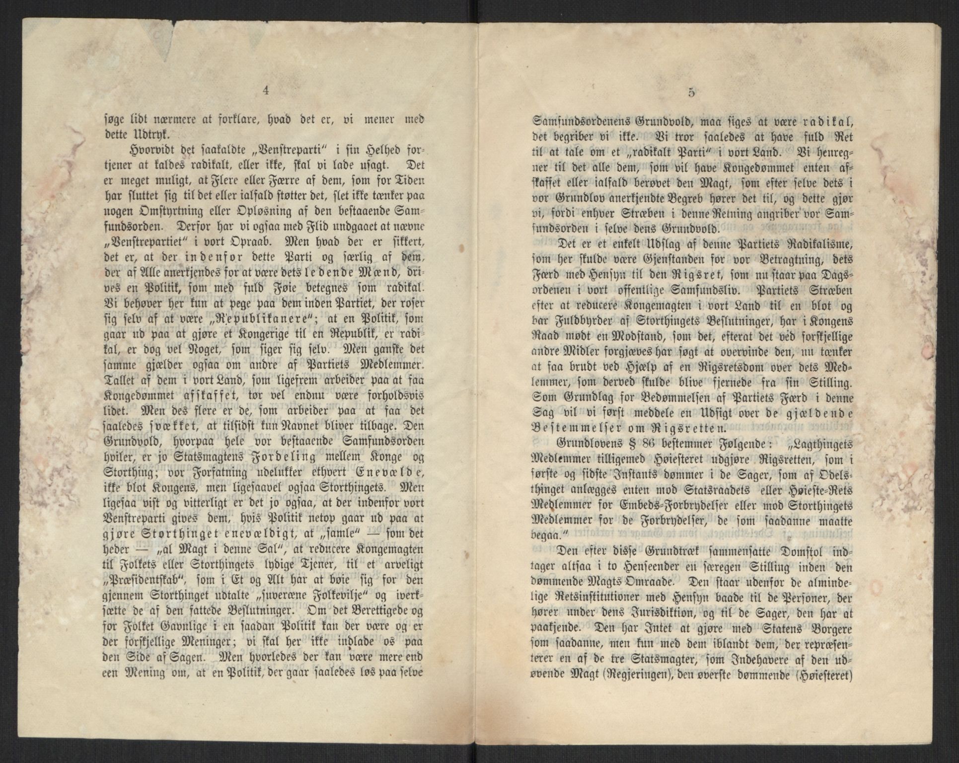 Venstres Hovedorganisasjon, RA/PA-0876/X/L0001: De eldste skrifter, 1860-1936, p. 442