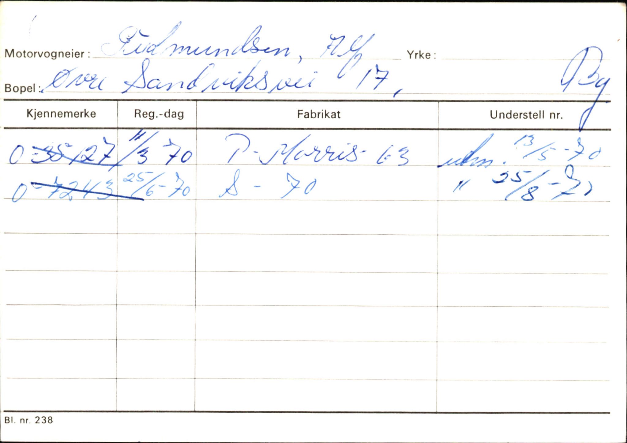 Statens vegvesen, Hordaland vegkontor, AV/SAB-A-5201/2/Hb/L0011: O-eierkort G-H, 1920-1971, p. 13