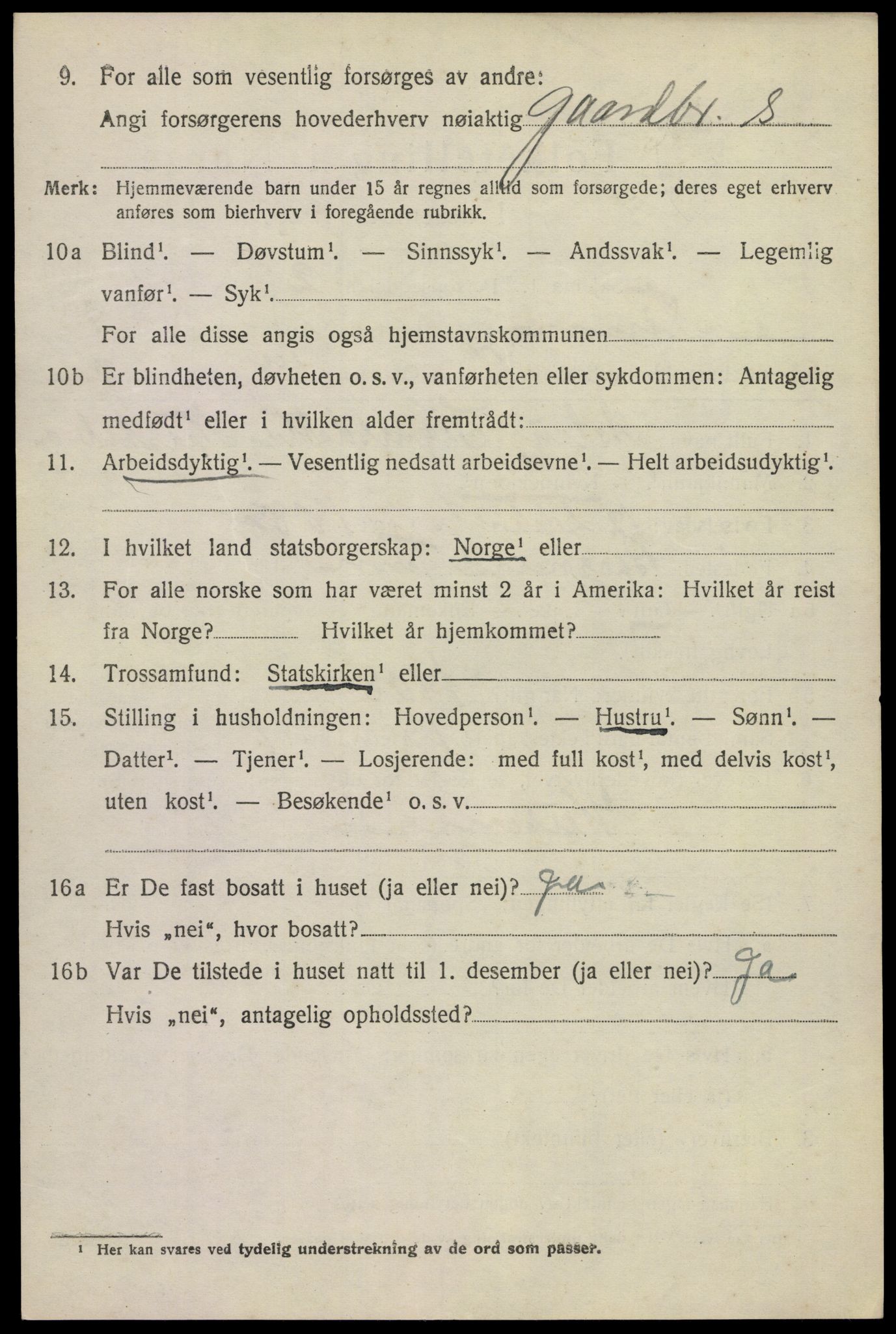 SAKO, 1920 census for Tinn, 1920, p. 2789