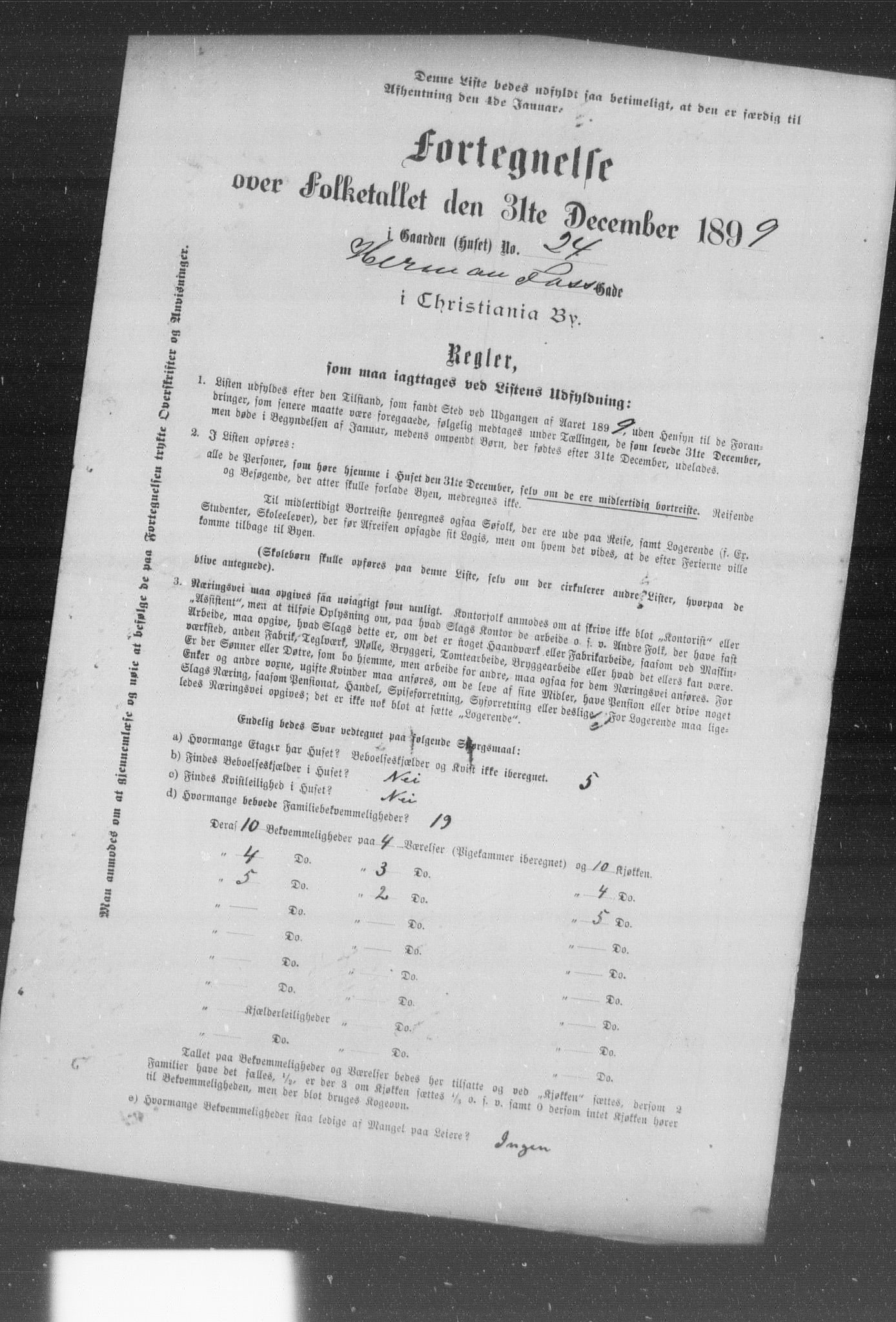 OBA, Municipal Census 1899 for Kristiania, 1899, p. 5146