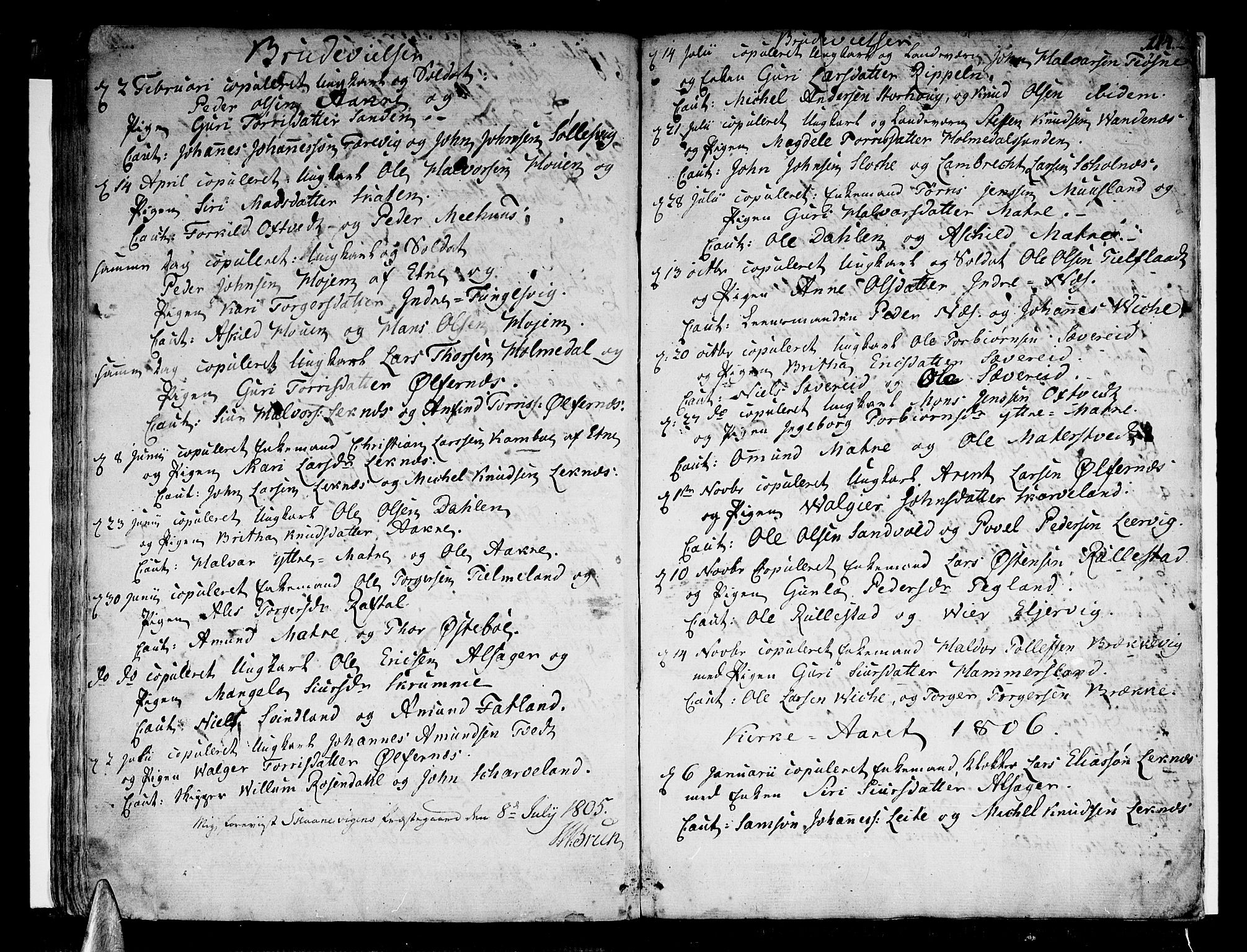 Skånevik sokneprestembete, SAB/A-77801/H/Haa: Parish register (official) no. A 2, 1790-1824, p. 114