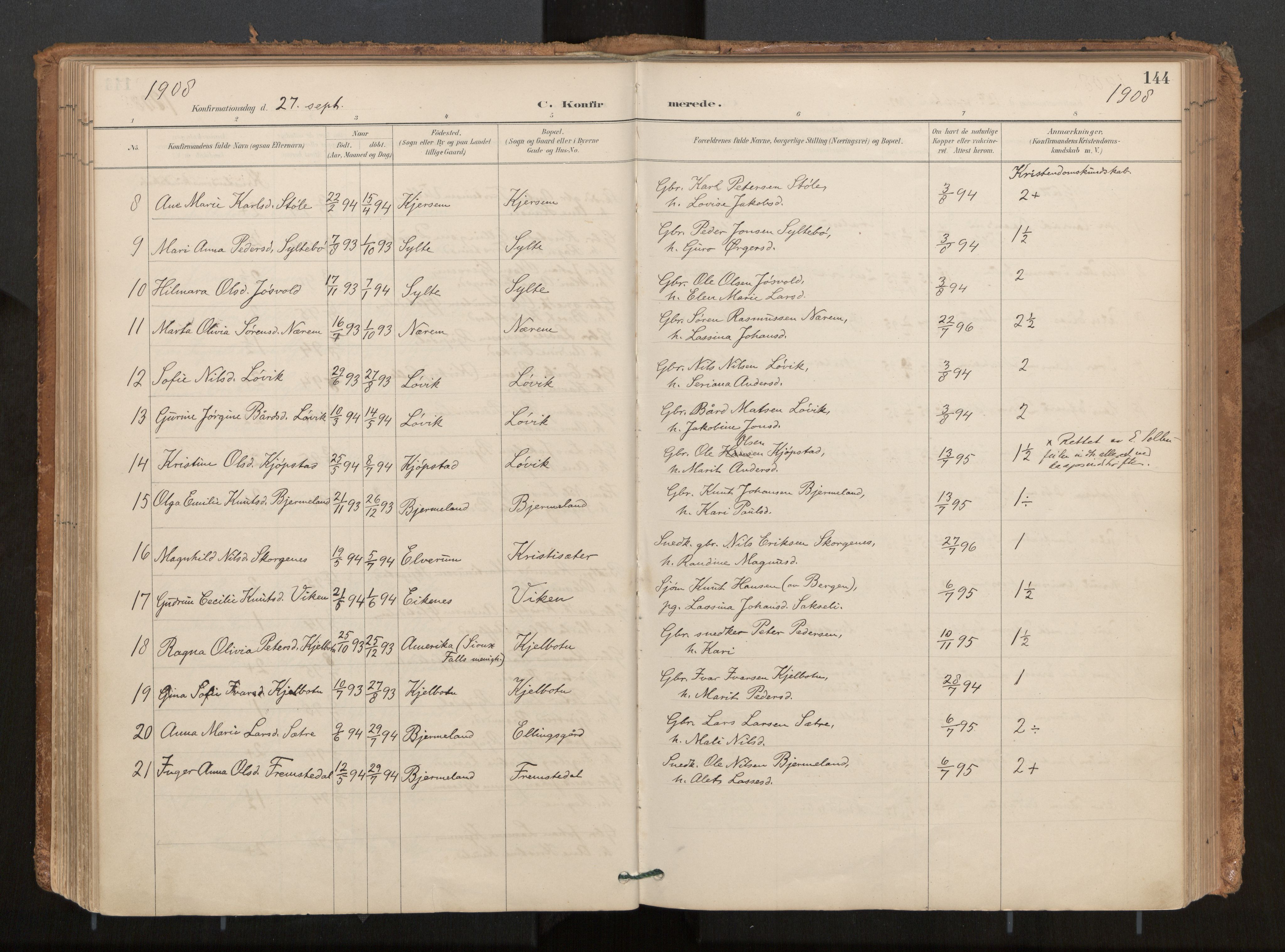 Ministerialprotokoller, klokkerbøker og fødselsregistre - Møre og Romsdal, AV/SAT-A-1454/541/L0545a: Parish register (official) no. 541A03, 1887-1912, p. 144