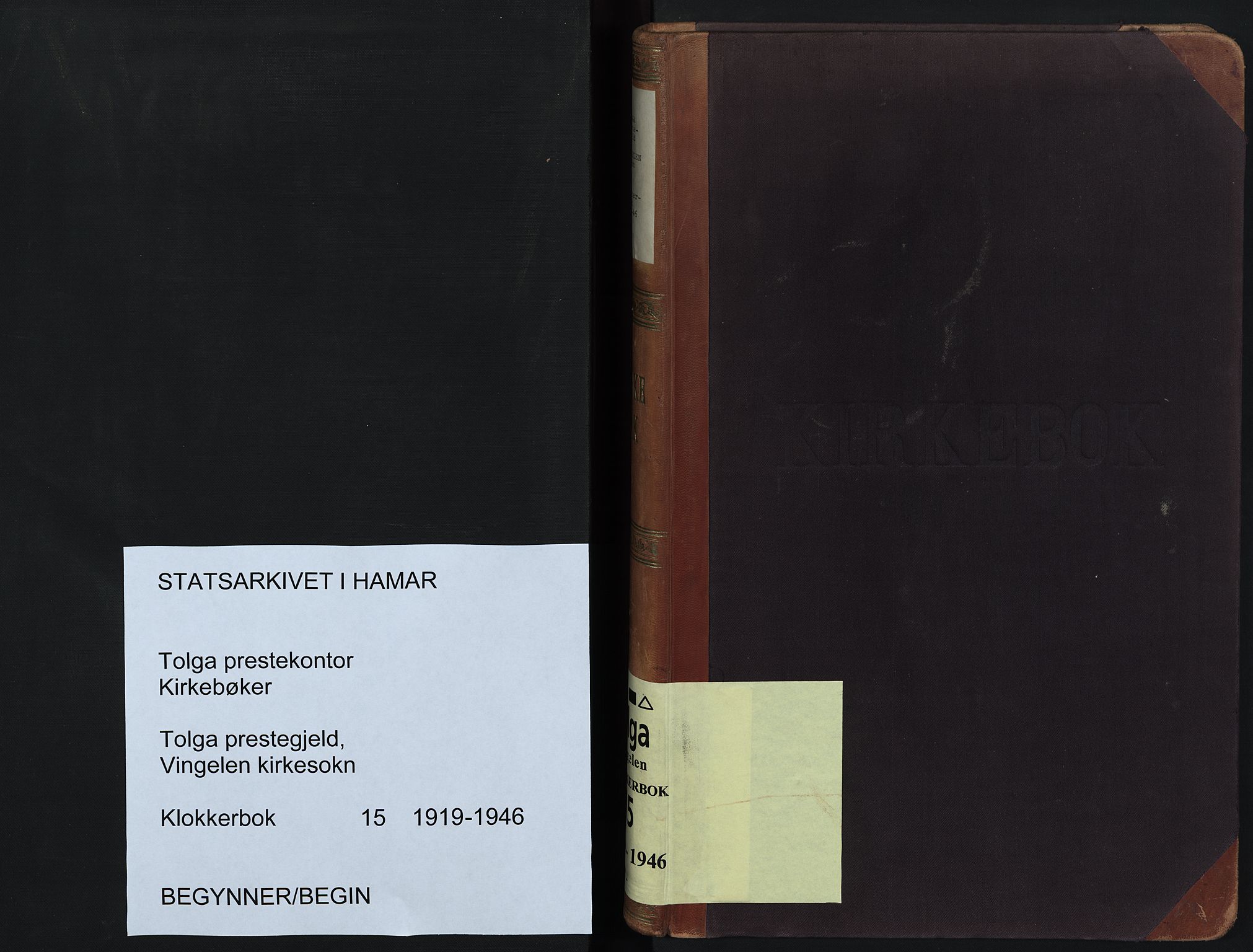 Tolga prestekontor, SAH/PREST-062/L/L0015: Parish register (copy) no. 15, 1919-1946