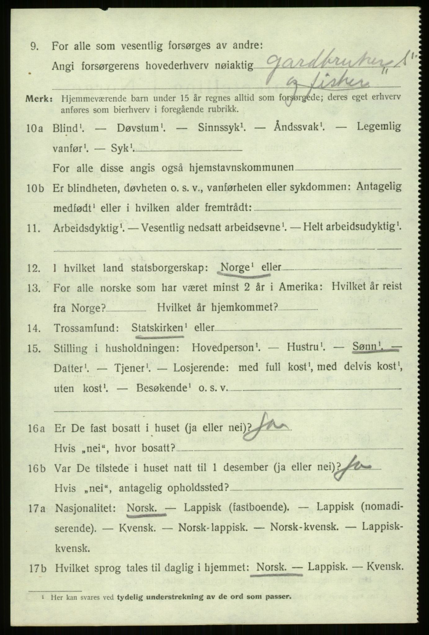 SATØ, 1920 census for Trondenes, 1920, p. 22370